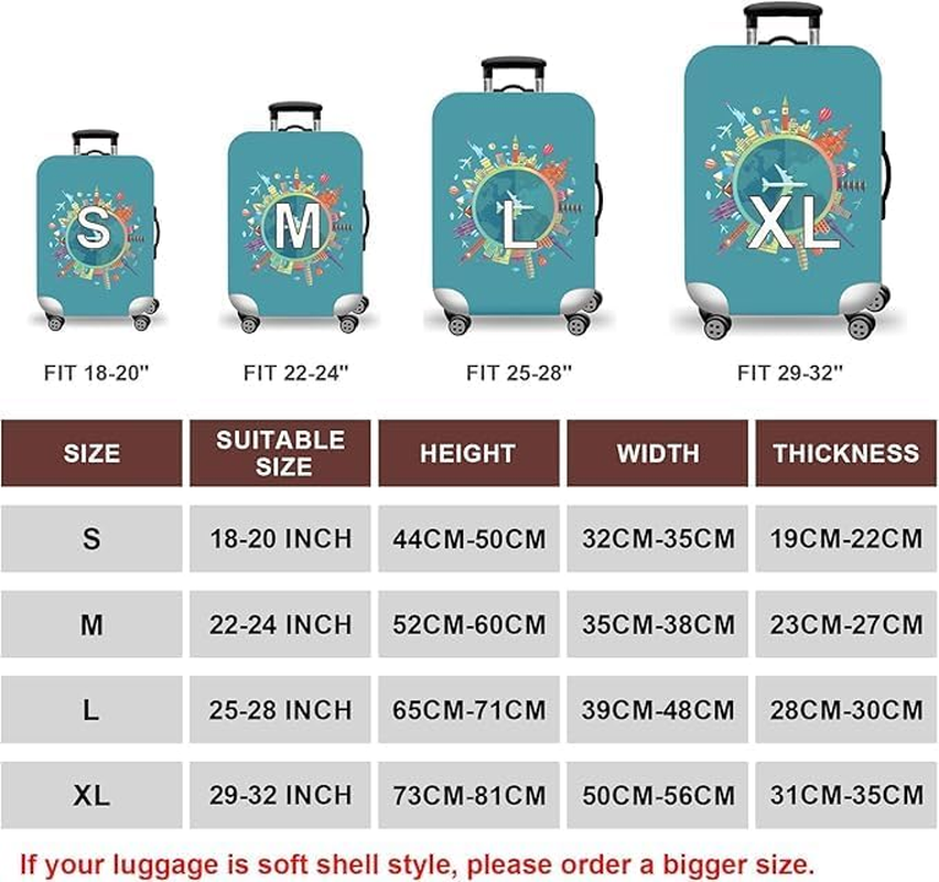 Luggage Cover Protector,Travel Luggage Cover Baggage Suitcase Cover Travel Accessories Hard Shell Case Protectors -Quttly image number 3