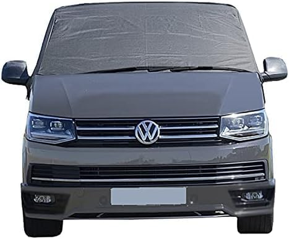 Etomvoop Windscreen Wrap Cover for T5, Oxford Car Front Windshield Cover, Frost Protection Curtain Camping Blackout Anti-Uv Sunshade T5 Caravan Motorhome Campervan, Weatherproof and Waterproof image number 1