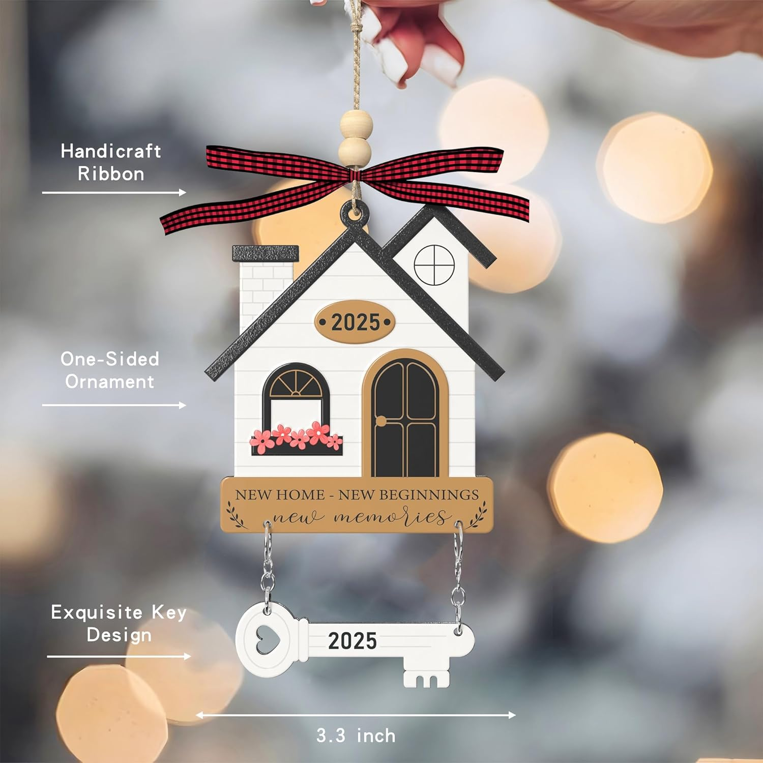 Housewarming Gift for New Home Owners - Unique Home Ornament for Women & Couples - House Warming Present for New Beginnings - Metal Christmas Ornament 2025 - Wedding, Anniversary, Welcome Gift Ideas - 2025 New Home 06 image number 7