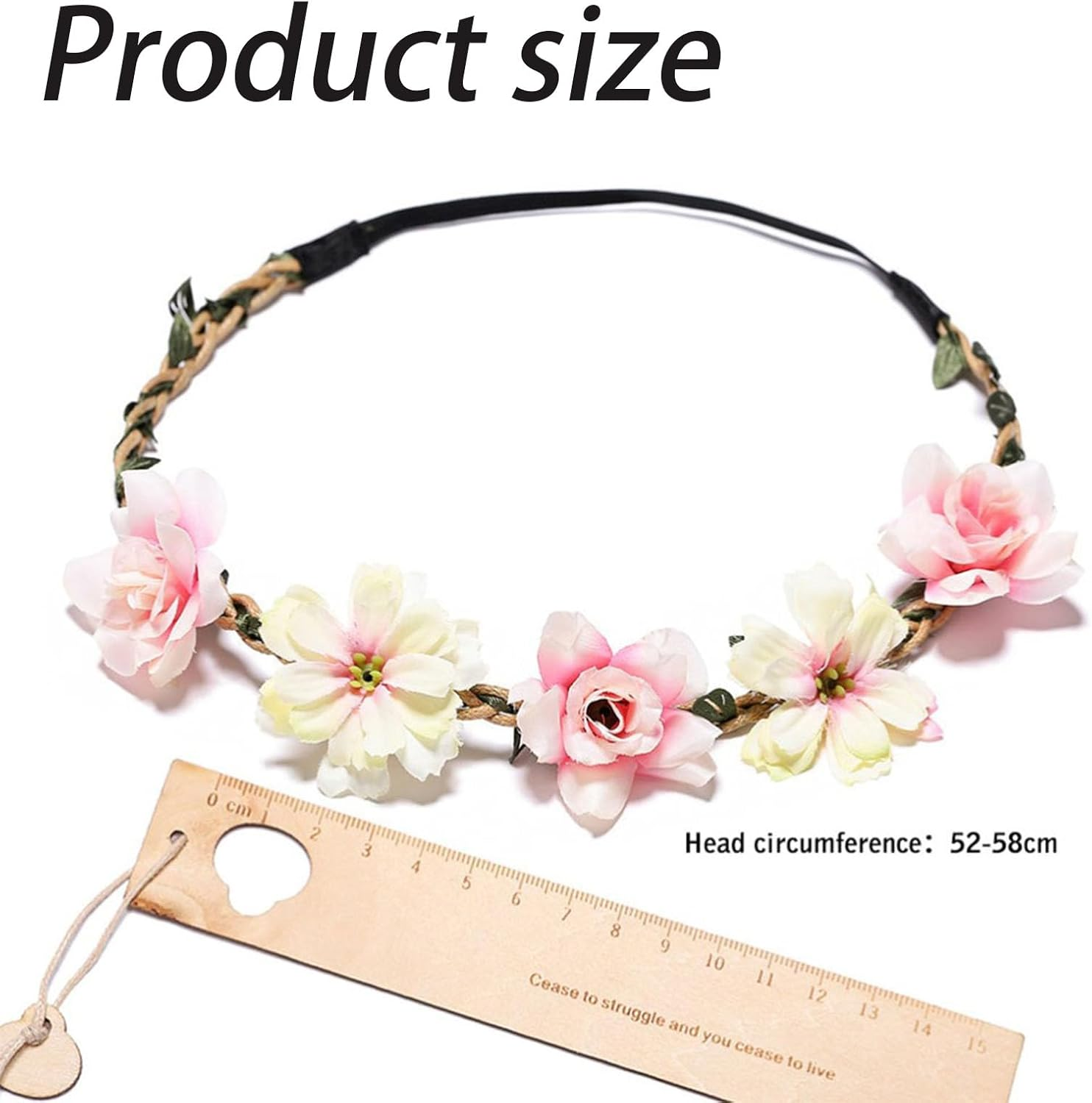 Dinghaole 5PCS Vibrant Holiday Headband Suitable for Women - Adjustable Elastic Floral Crown Hair Accessory Set Suitable for Festivals, Parties, Weddings image number 1