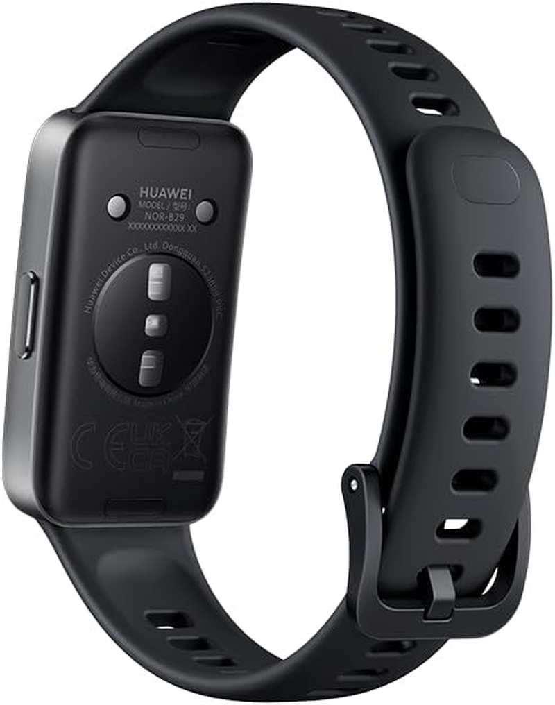 Huawei Band 10, Matt Black Aluminium Case, Black Strap