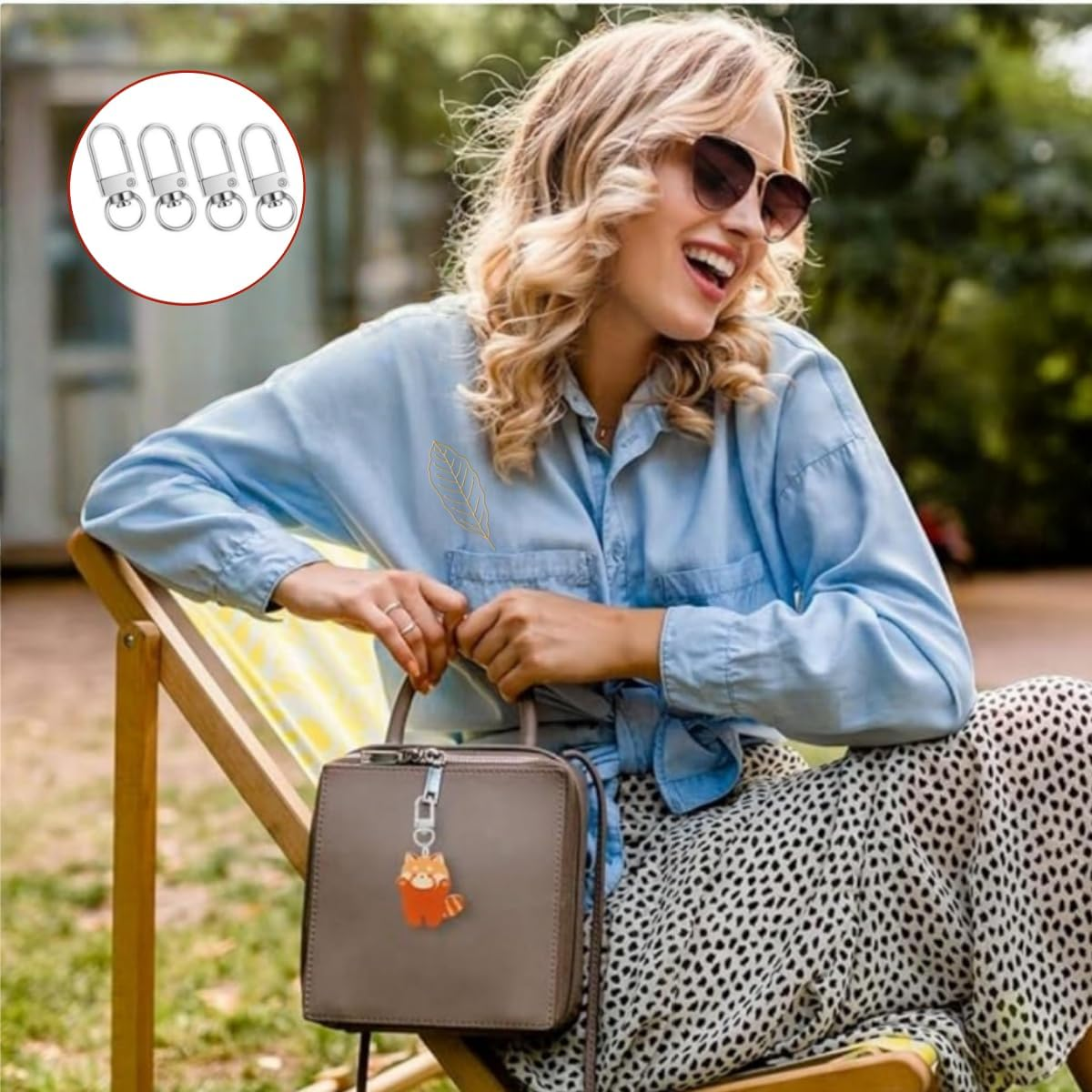 30Pcs Metal Lobster Claw Clasps,360&deg;Swivel Hooks,Key Rings,Crafts, DIY Accessories, Metal Hook Buckle,Car Keys Zipper Pulls Handbag Charms Wallets, Silver image number 1