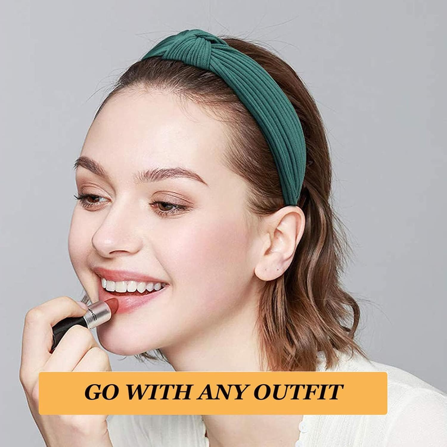 Women Headbands, 6Pcs Knotted Head Bands, Headbands for Women, 6 Pack Knotted Headband, Wide Top Knot Turban, Hair Bands for Women and Girls image number 1