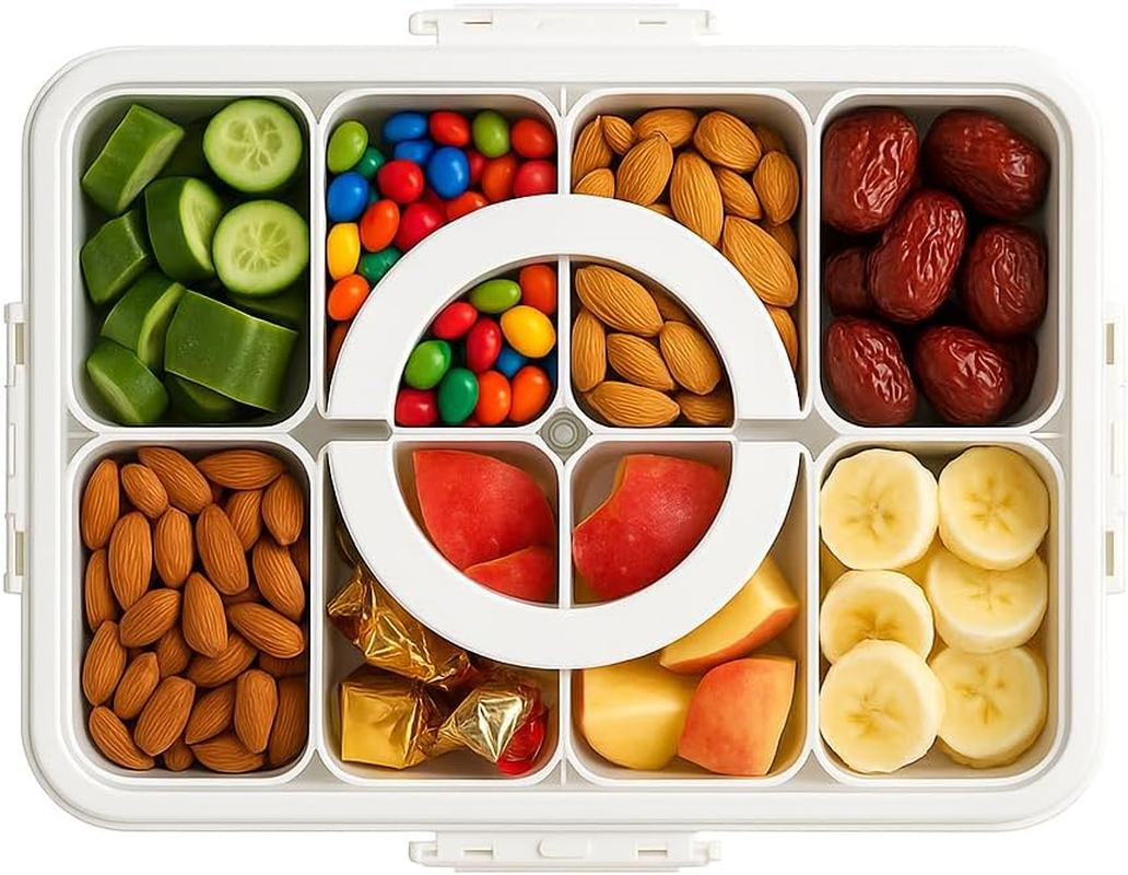 Corali 8-Compartment Tray with Lid &ndash; Dishwasher Safe Picnic Tray & Snack Box, Meal Prep Container, Compartment Lunch Box image number 5