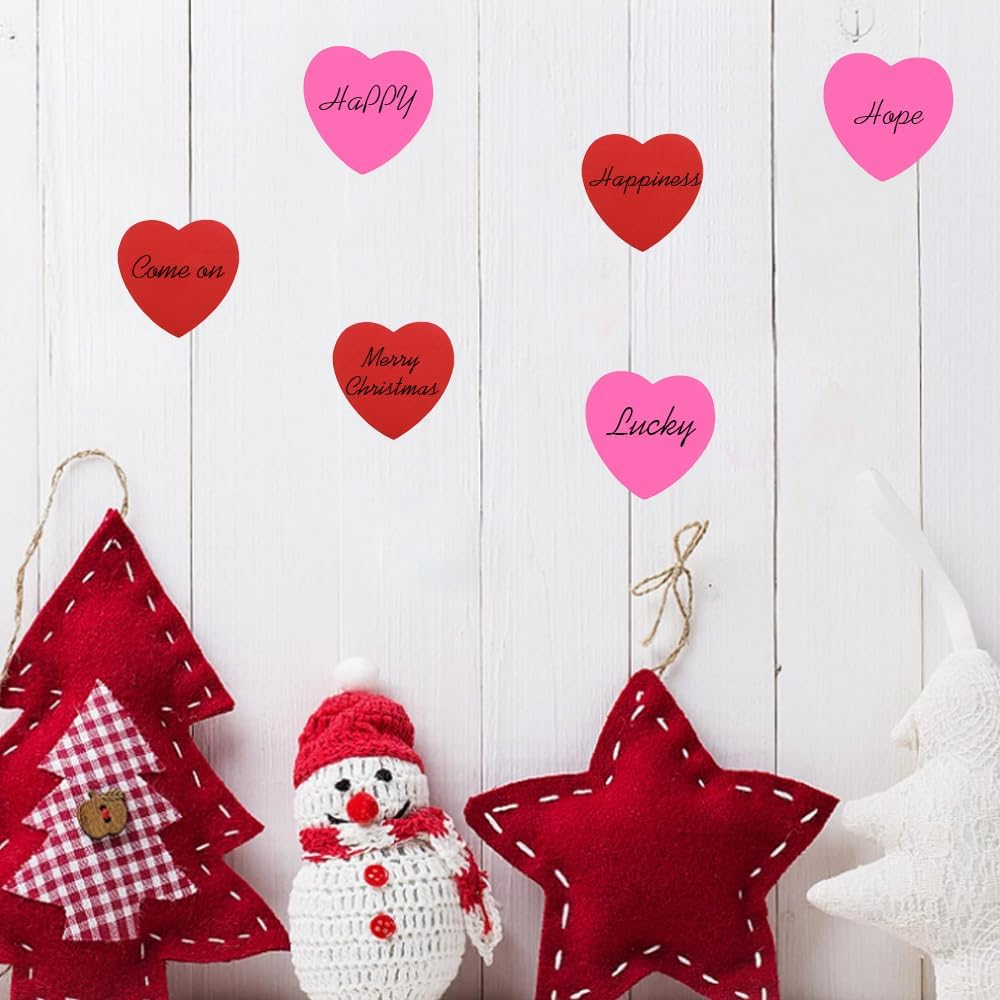 Sticky Notes, 560 Sheets 3 &times; 3 Inches Heart Bright Colors Self Sticky Notes Pad Colour Sticky Notes for Home Office Notebook(Big Red, Rose Red) image number 3