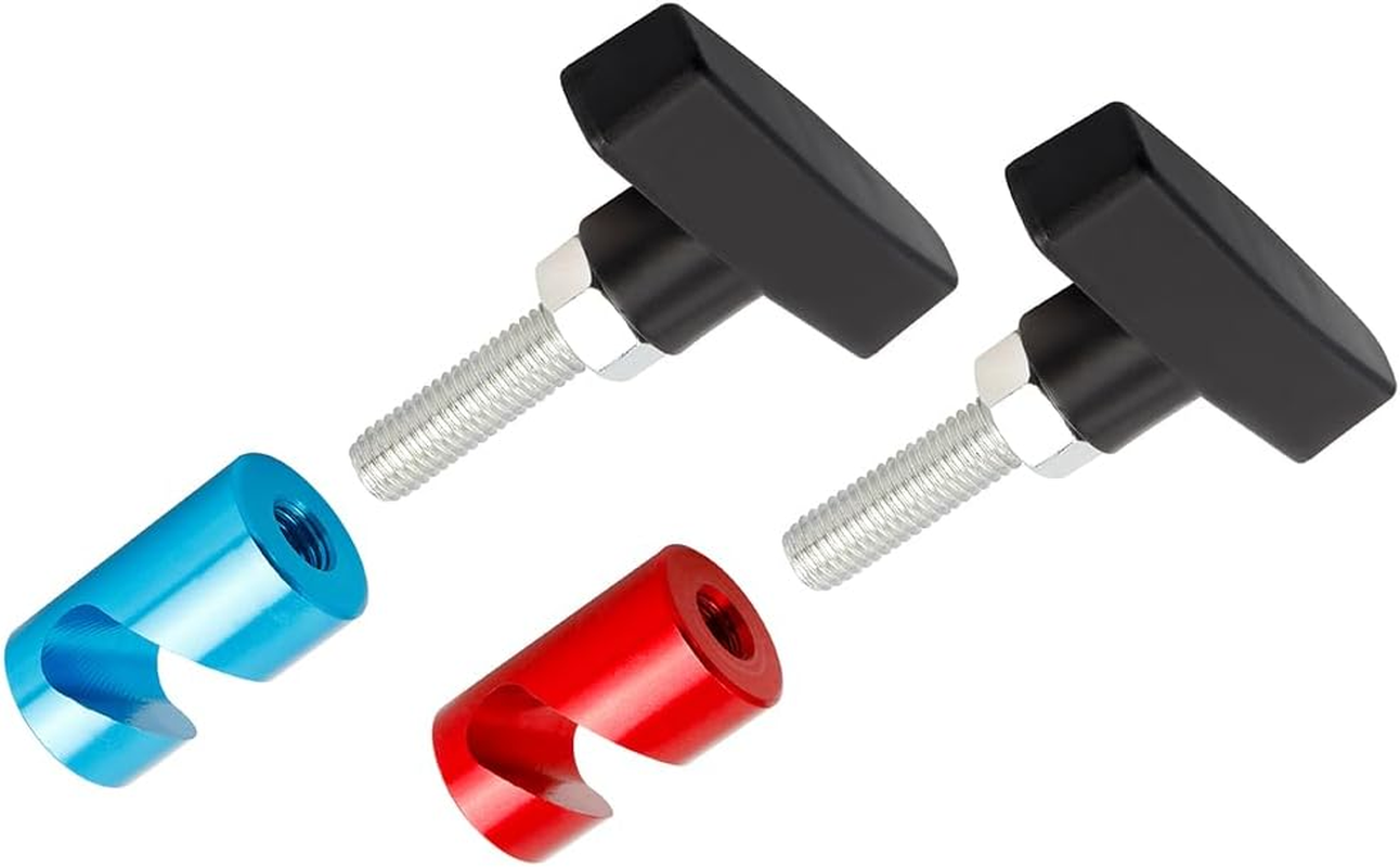 Yakamoz 2PCS Hood Prop Struts Clamp Set, Universal Car Lift Support Clamp Anti-Slip Vehicle Engine Hood Strut Clamp for Car Rod Retaining Holder Tool(Blue and Red) image number 2