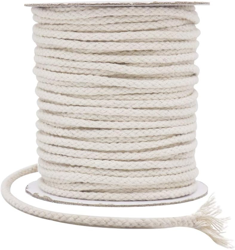 Tenn Well Braided Cotton Cord, 165 Feet 5Mm Wide Cotton Macrame Rope for Plant Hangers Wall Hangings DIY Crafts (Red)