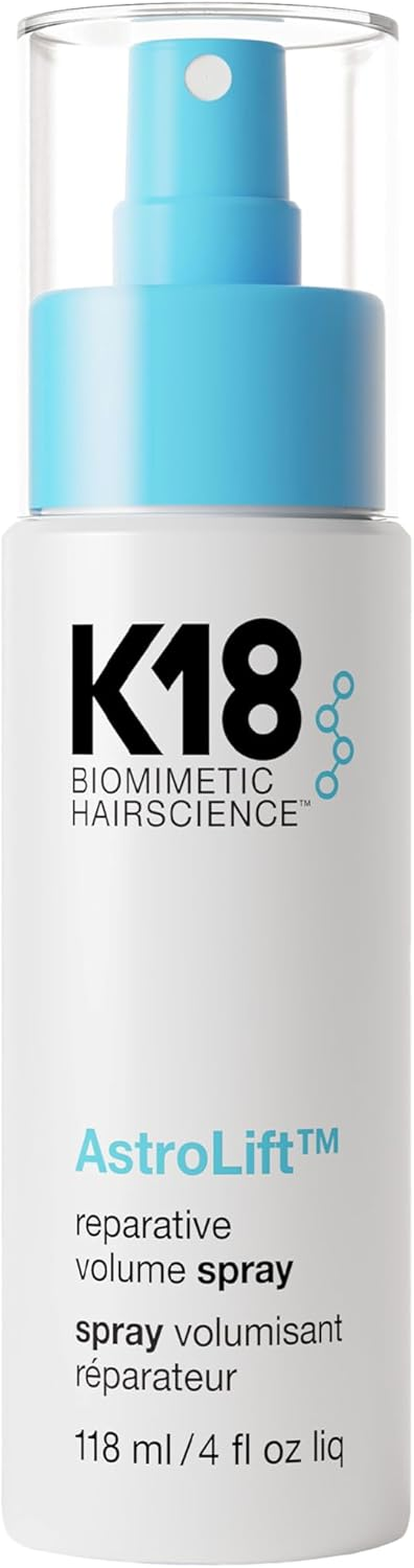 K18 Astrolift Reparative Volume Spray, 2-Day Hair Thickening + Hold for Thin, Fine, Fragile Hair, Non-Sticky, Non-Crunchy, Humidity-Resistant Volumizing Spray, 4 Fl Oz image number 2