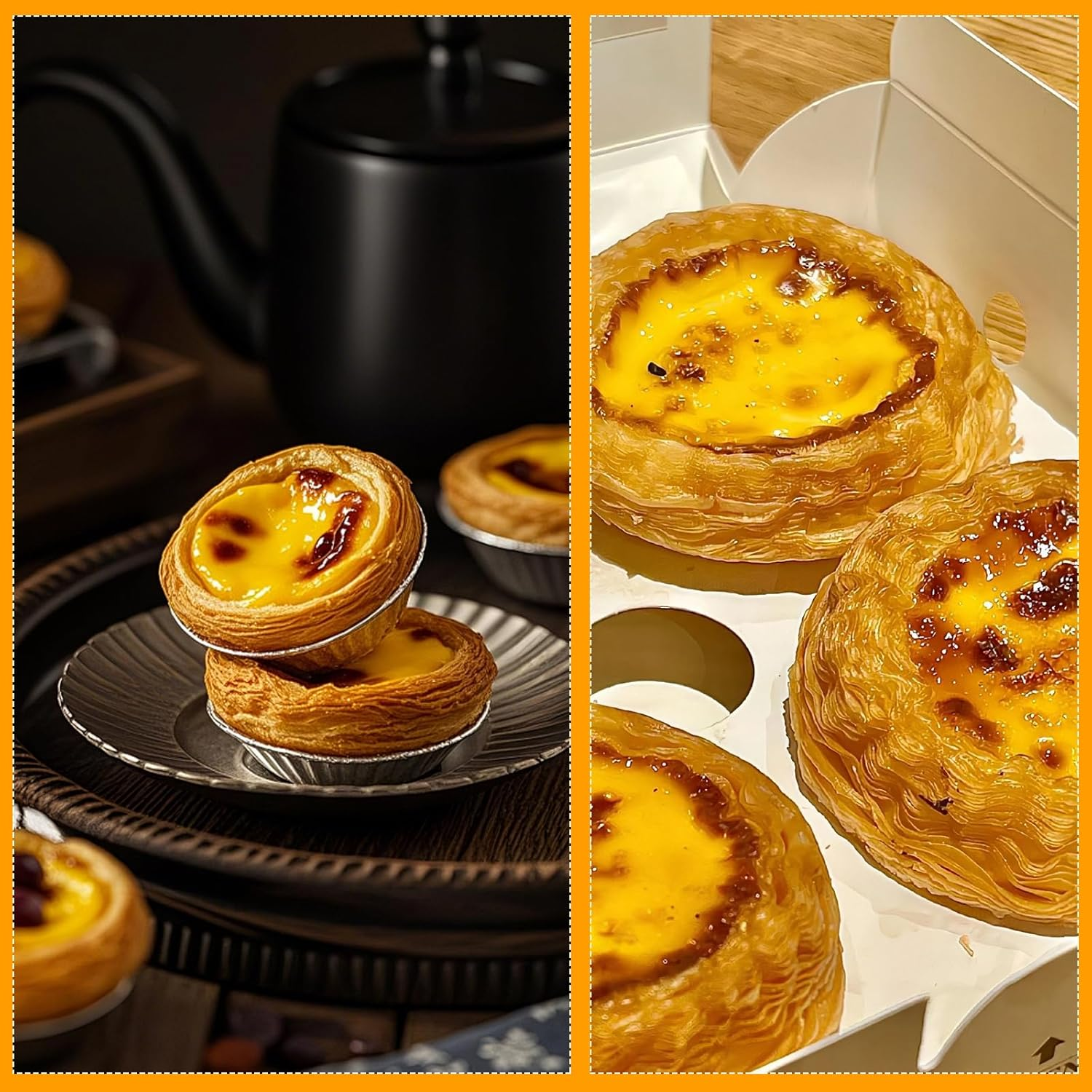 30PCS Egg Tart Molds,Mini Muffin Tray,Tart Pans,Pie Tins,Moldes Para Mini Chocoflan,Egg Mold,Small Lcheesecake Pans,Mini Aluminum Pans for Quiche,Bakeware Cake Cookie Mold,(Round,Chrysanthemum Shape) image number 3