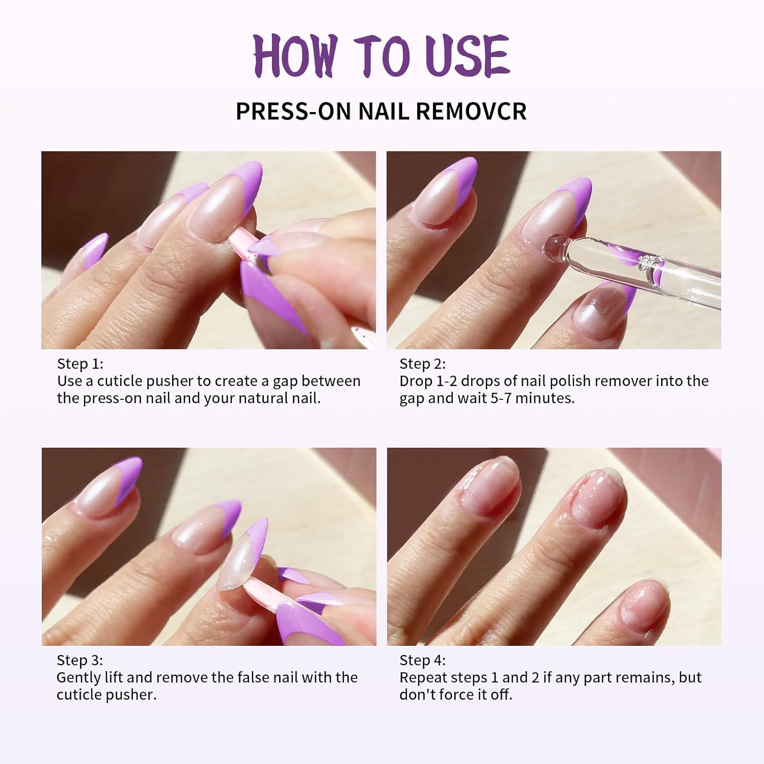 MAGIC ARMOR Press-On Nail Glue Remover 60Ml - Professional Non-Acetone, Gentle & Effective for Fake Nails Tips & Remover Tool for Easy to Use Removal of Nail Tips image number 6