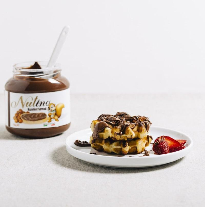 Nutino Premium Italian Chocolate Hazelnut Spread. No Artificial Colours or Preservatives. Perfect for Toast, Pizza, Ice Cream, Cakes, Croissants, Sandwiches, Milk and Fruit - 220G image number 1