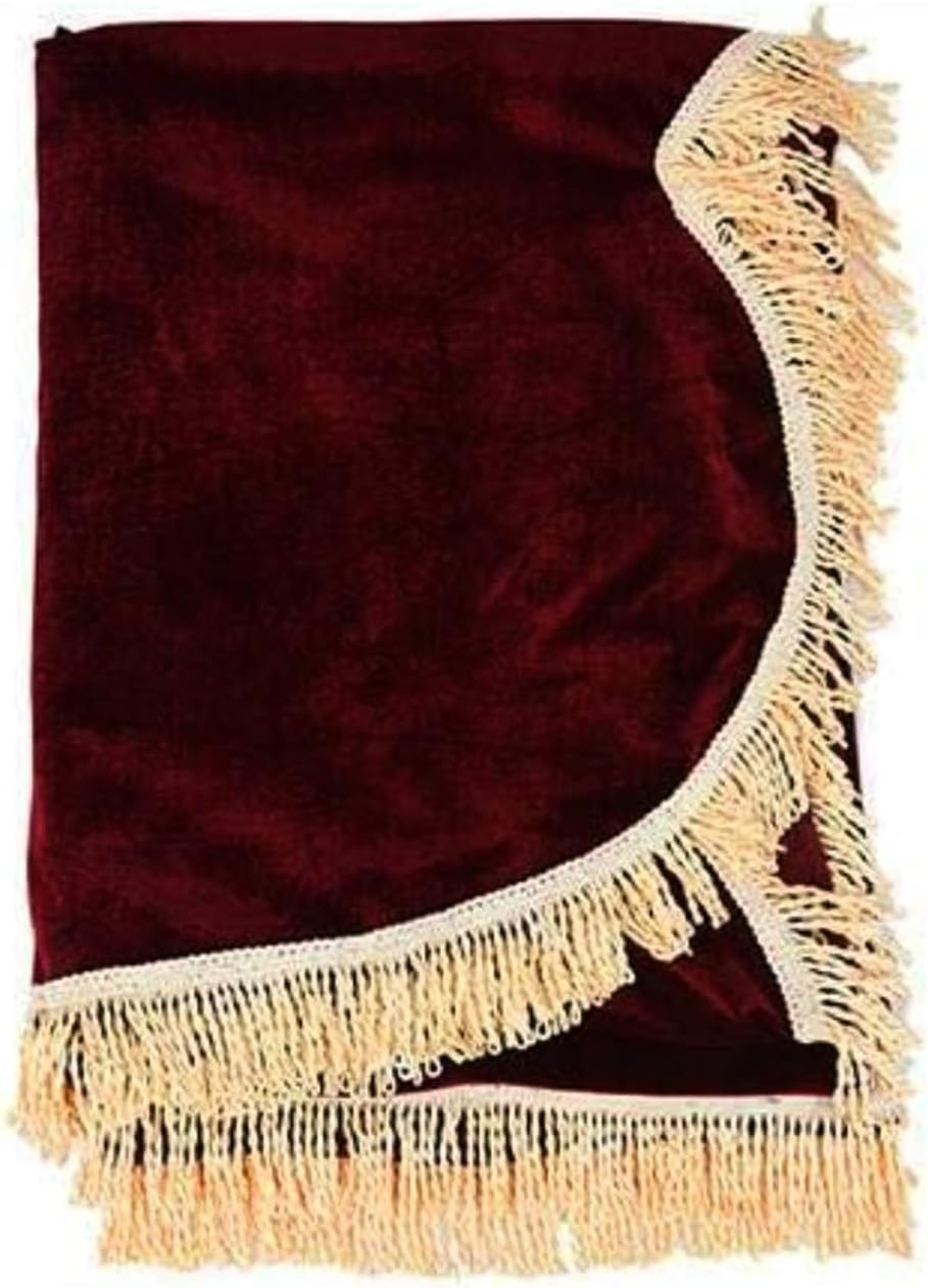 Luxury Velvet Upright Piano Half Cover, Beauties Factory Burgundy Red Dust Proof Protection with Tassels Fits Standard Upright Pianos image number 3