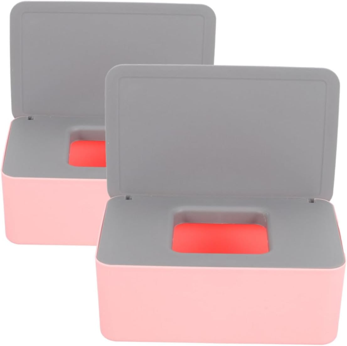 BESTOYARD 2Pcs Large Capacity Wipes Container Material Portable Wet Tissue Box Sealed Lid