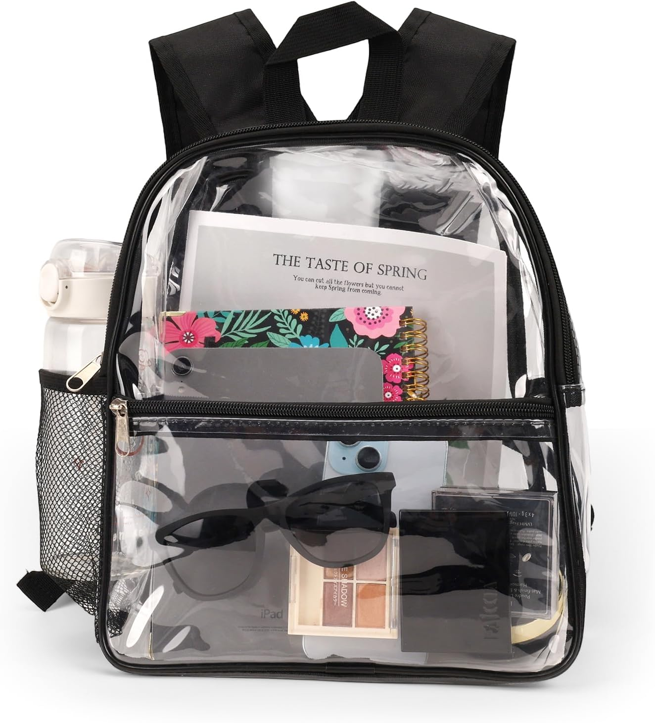 Supcomsta Clear Backpack Large &ndash; 12"X11.5"X6" Heavy-Duty Pvc,Waterproof,Stadium Approved Bag with Adjustable Straps &ndash; Ideal for School,Work,Travel,Concerts