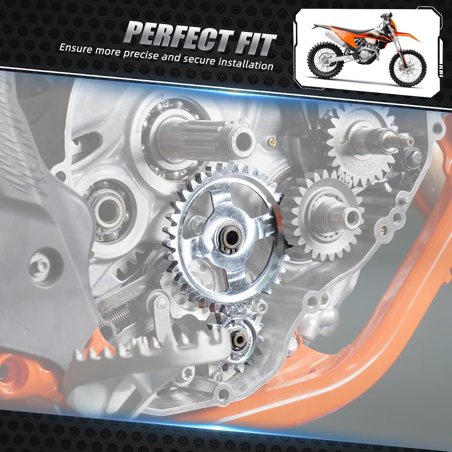 NICECNC Black Motorcycle Engine Oil Pump Idler Gear Compatible with KTM 250 350 SX-F XC-F 2016-2022 250 350 EXC-F EXC XCF-W 2017-2022,Compatible with Husqvarna 250350 FC FX 2016-22,See Fitment image number 5