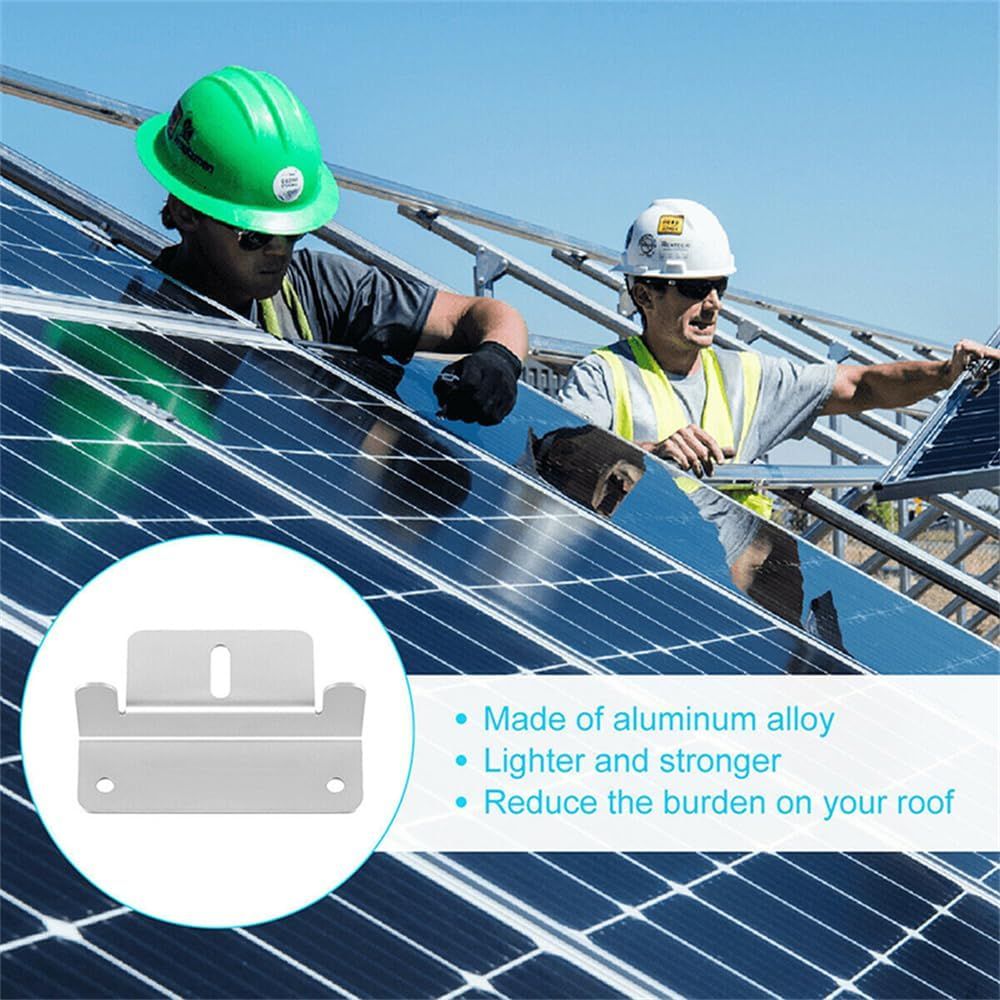 Solar Panel Mounting Brackets Aluminum Kit Flat Roof Mount Bracket Boat Caravan image number 4