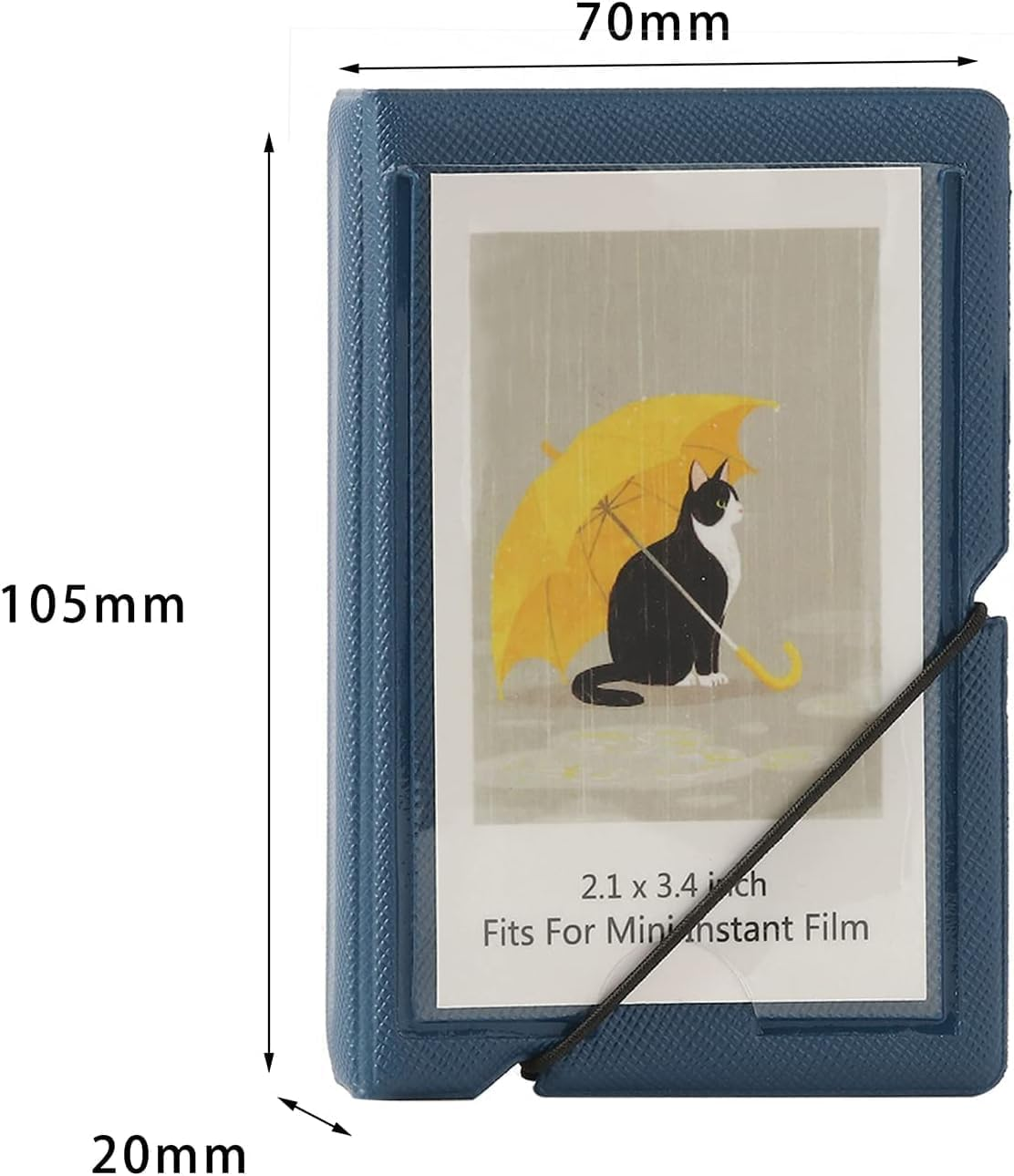 Mini Instant Film Polaroid Photo Album Book for 3 Inch Fujifilm Instax Mini 12 11 9 99 8 7+ 40 EVO Camera Film, HP Sprocket, K-Pop Photocards (Dark Blue, 1 Pack) image number 2