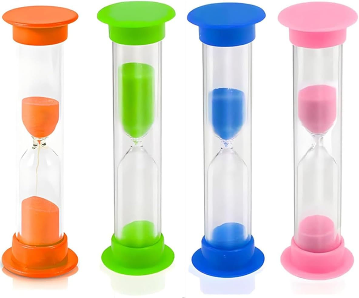 4PCS Sand Timers, 2 Minute Sand Clock Timer Hourglass Countdown Timer for Brushing Teeth, Classroom, Home and Kitchen(Colorful) image number 4