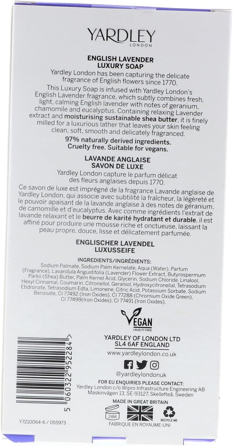 English Lavender by Yardley of London 3 Luxury Soaps image number 2