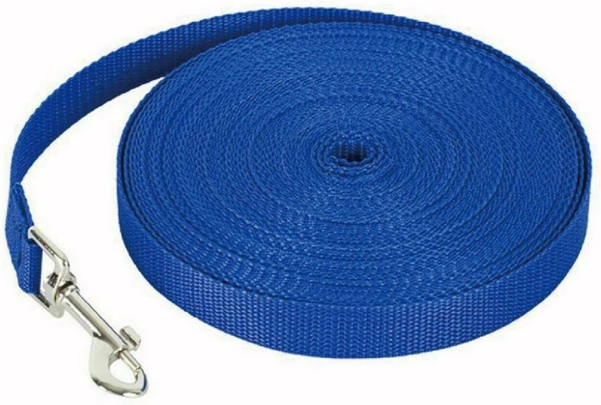 16.4Ft (5M) Long Lead-Training Leash/Long Line Nylon Comfortable Durable Dog Leash for Dog/Puppy Training,Play,Camping,Extra Long Dog Leash - Orange