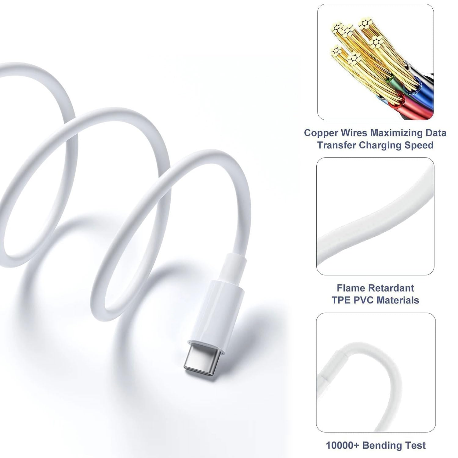 Iphone 17/16/15 Carplay Cable, USB a to USB C Charging Cable for Iphone 17Air, 16E, 17 16 15 Pro Max, 16/15 Plus, Airpods Pro 2 (2Nd/3Rd Gen), Airpods 4, Car Accessories Charger Power Cable Cord image number 5