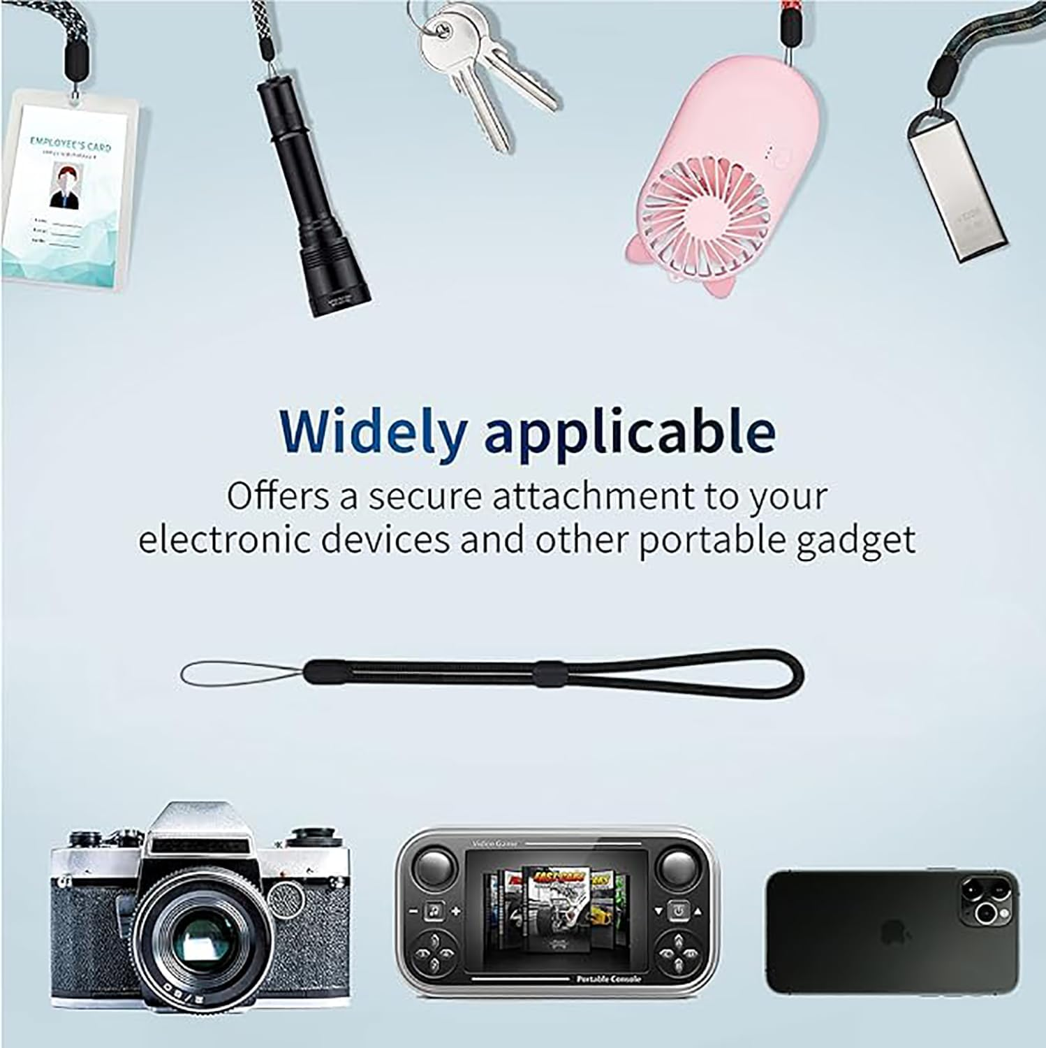 Nylon Hand Wrist Straps, 12 Pack Adjustable Colorful Hand Wrist Strap Lanyard for Wallet, Gopro, Phone, Keys, Keychain, USB Flash Drive, ID Name Tag Badge, Camera (6 Mixed Colors) image number 2