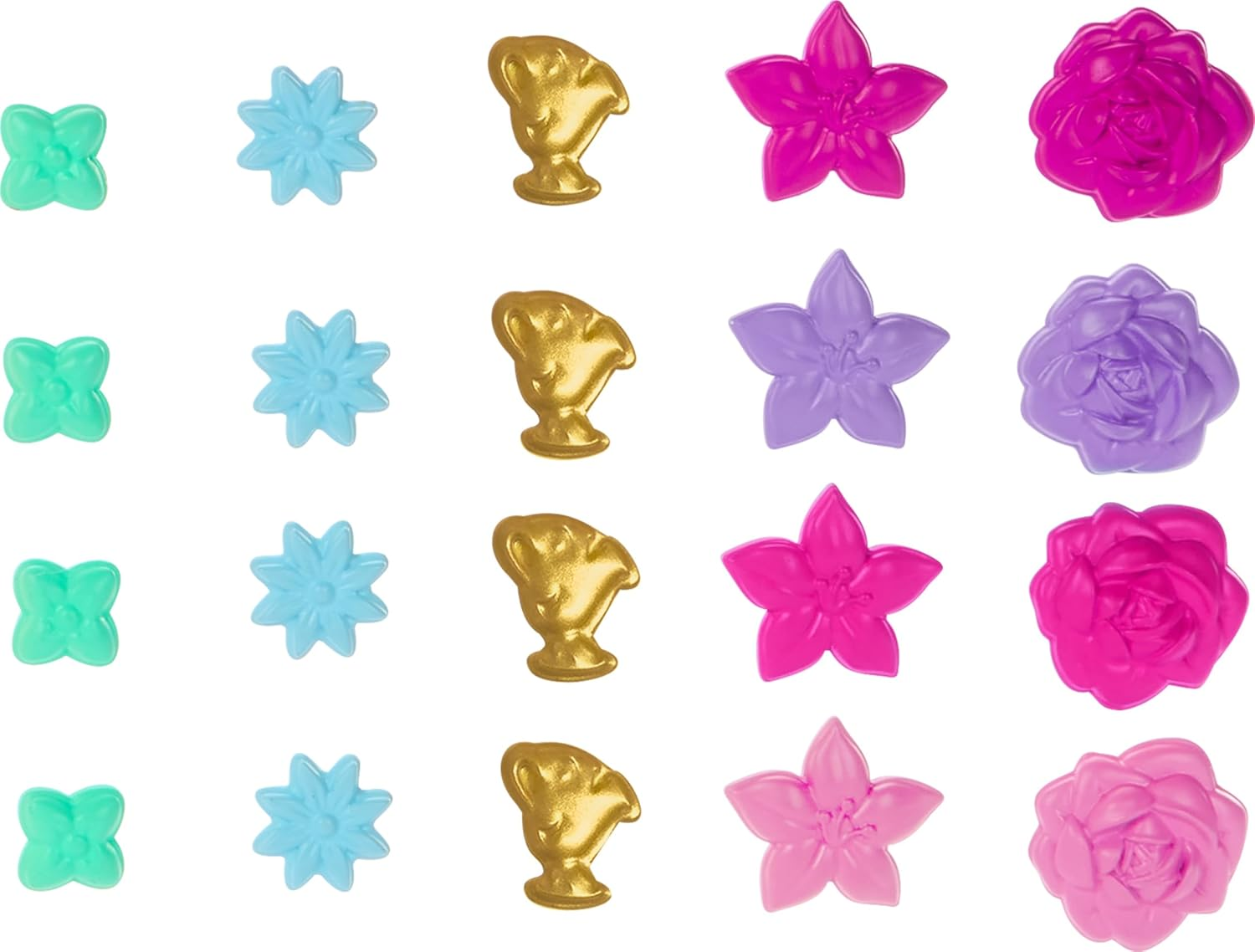 Mattel Disney Princess Belle Flower Fashion Doll with 20 Pop-In Charms, Customizable Skirt and Storage Case, Inspired by Disney Movie Beauty and the Beast