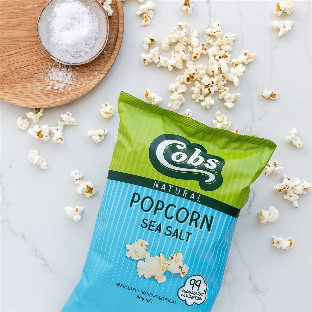Cobs Natural Sea Salt Popcorn, 80G image number 3