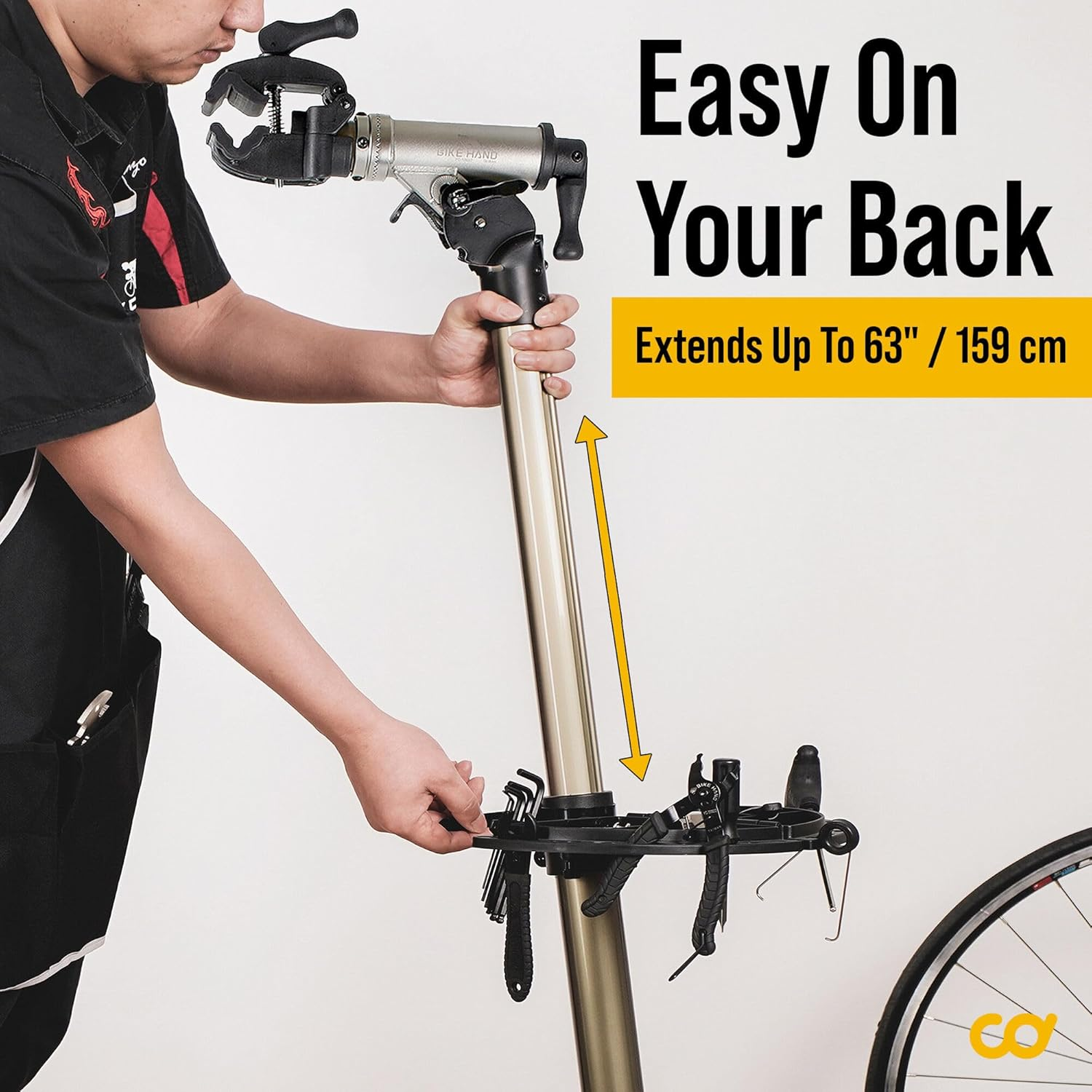 BIKEHAND E-Bike Repair Stand (Max 50Kg)-Heavy Duty- Home Portable Bicycle Mechanics Workstand - Great for EBIKE Mountain Bikes and Road Bikes Maintenance image number 5