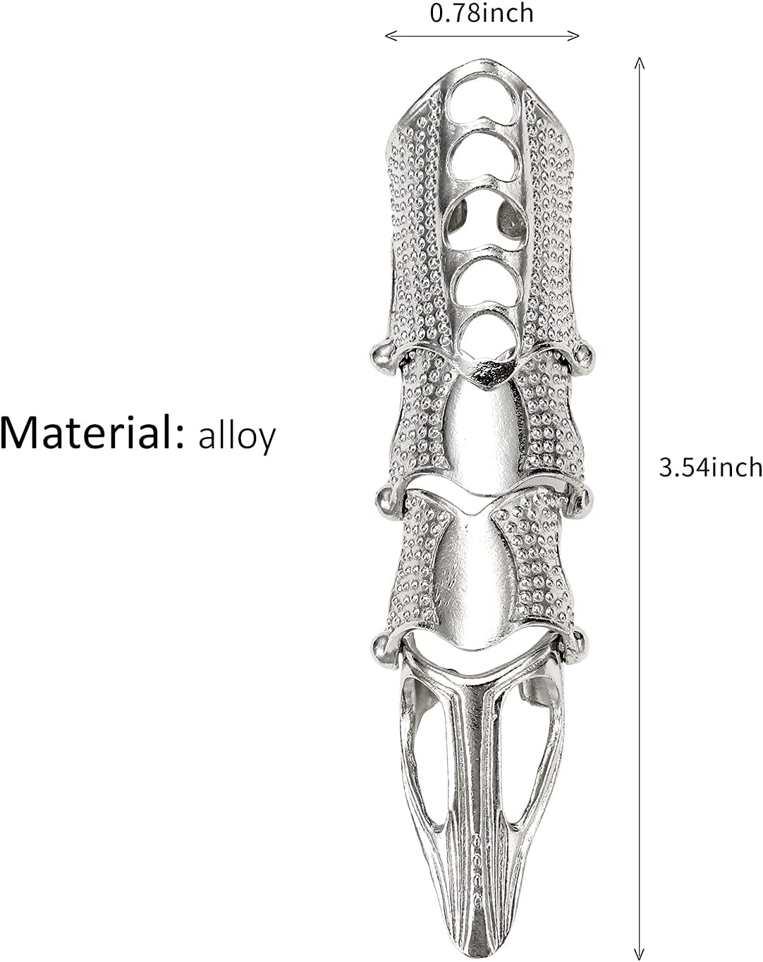 1 X Cosplay Dangan Ronpa Super Danganronpa 2 Gothic Celestia Punk Finger Bone Ring image number 5