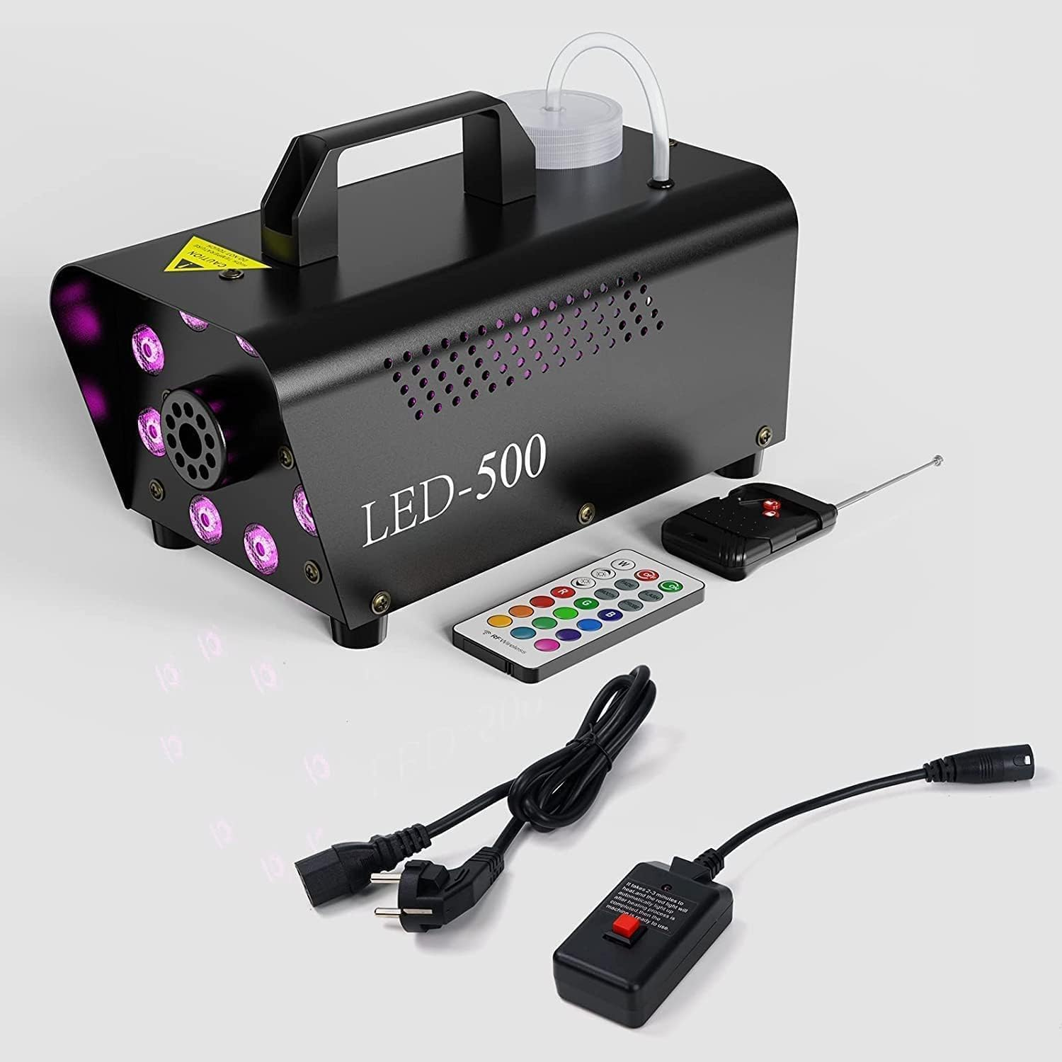 Fog Machine with 8 LED Lights,Smoke Machine with 13 Colorful LED Lights Effect,500W and 2000CFM Fog with Remote Control,Indoor, Perfect for Halloween, Party,Weddingand Stage Effect image number 5