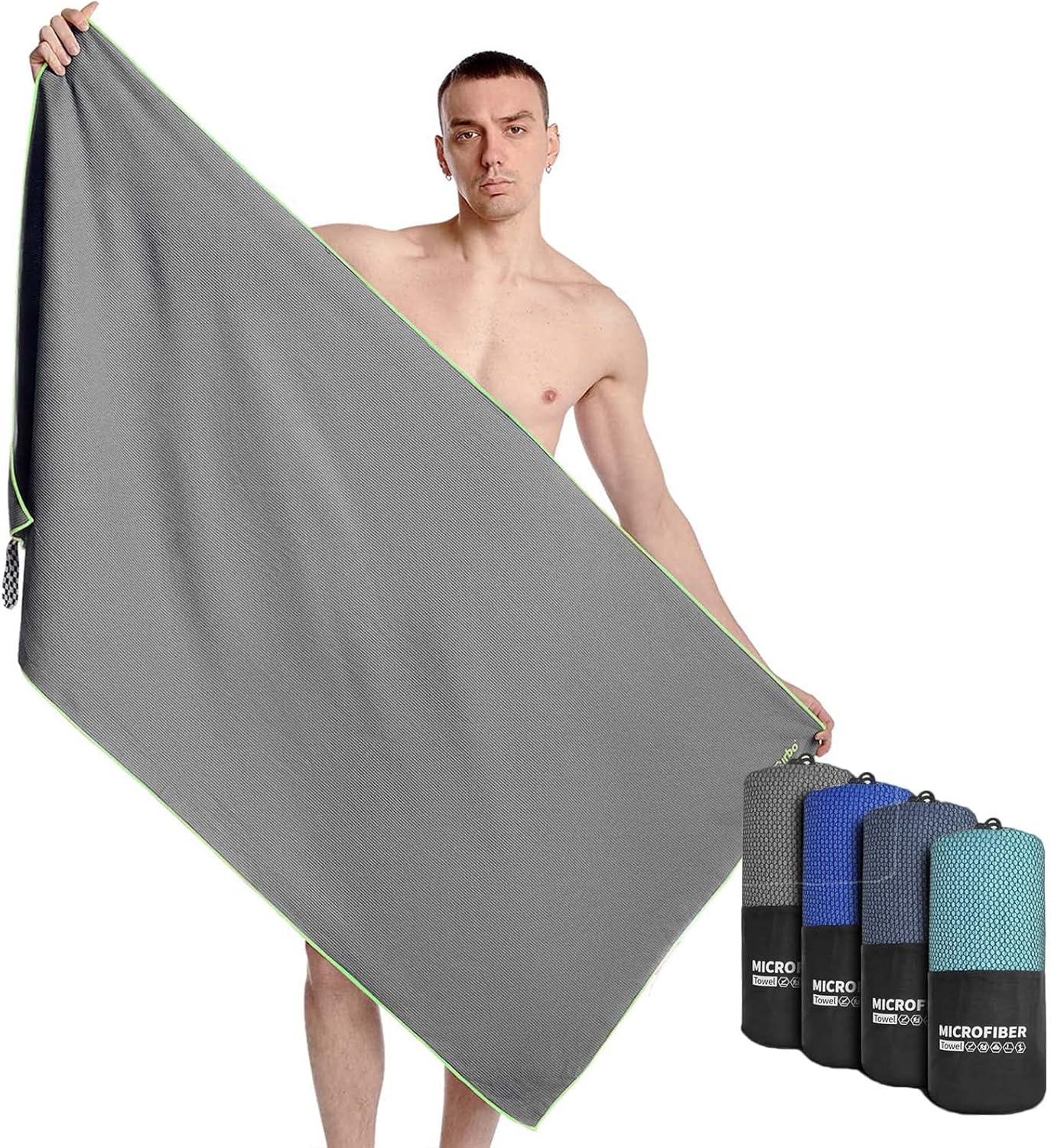 Gym Towel, Perfect for Travel Sports Beach Towels. Quick Dry Towel Suitable for Camping, Backpacking,Gym, Beach, Swimming,Yoga(Blue,60 * 30")