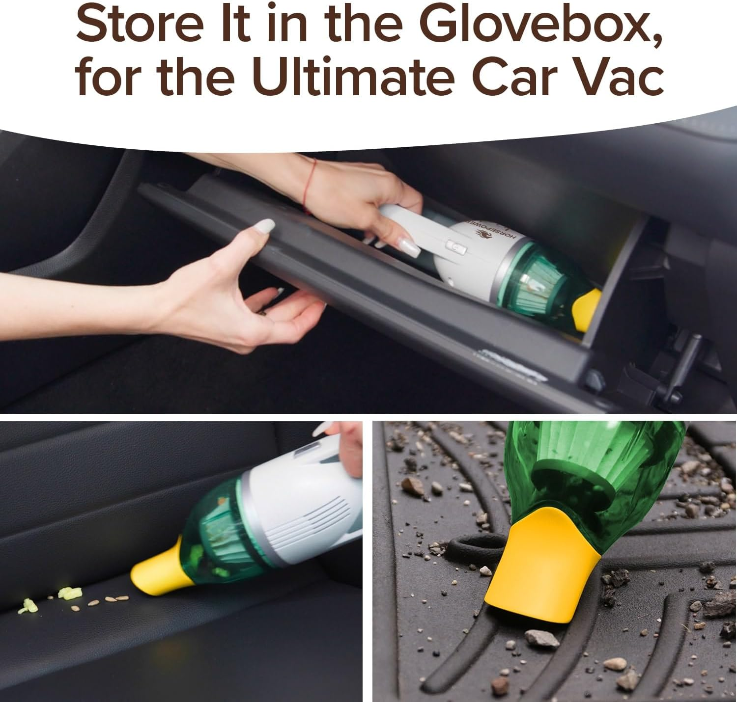 Duck Compact Cordless Vacuum by Horsepower, Ultra-Powerful, Strong Suction, AS-SEEN-ON-TV, Easy to Store, Rechargeable. Home, Auto, Pet Hair, Fits in Tiny Crevices, Includes Hose, Crevice Tool & Brush image number 6