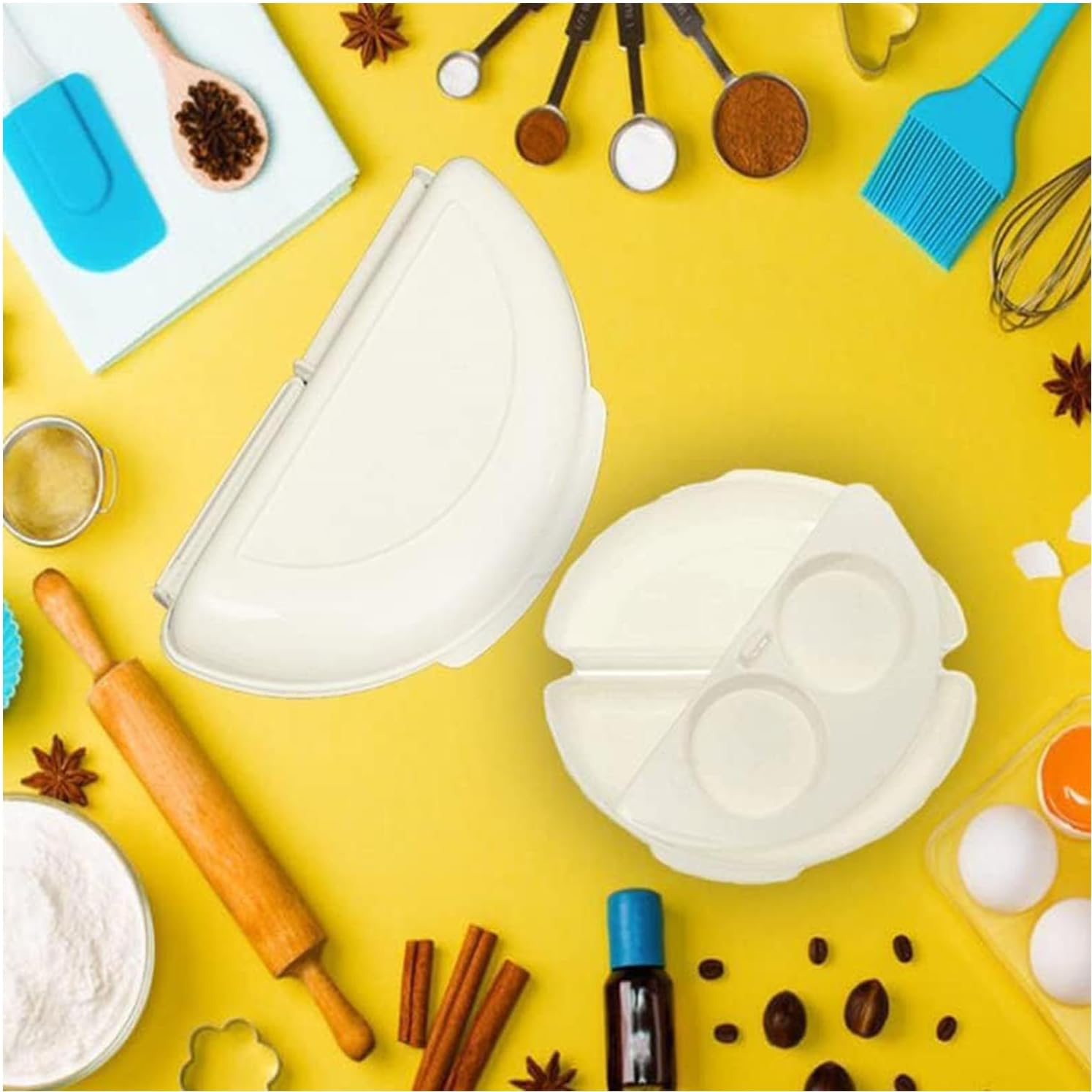 Paifeancodill Microwave Egg Omelette Pan Maker Microwavable Cooker, High-Heat Resistant Egg Poacher Cooker for Microwave, 2 Cavity Egg Poacher Set, Plastic Quick Egg Maker, Egg Poacher for Sandwiches image number 6