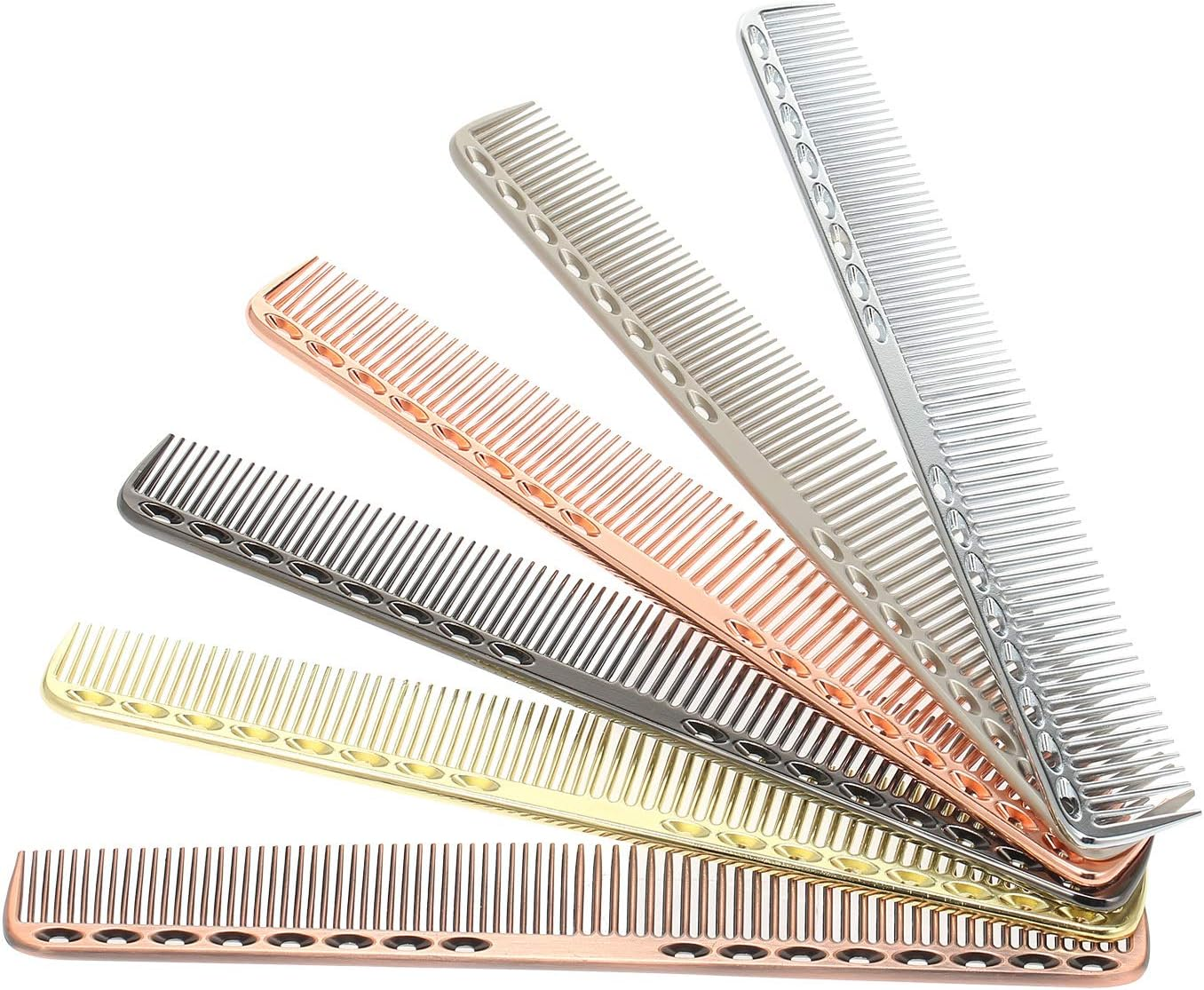 Metal Comb Anti-Static Hairdressing Hairbrush Salon Combs Hair Cutting Tool Detangling Comb