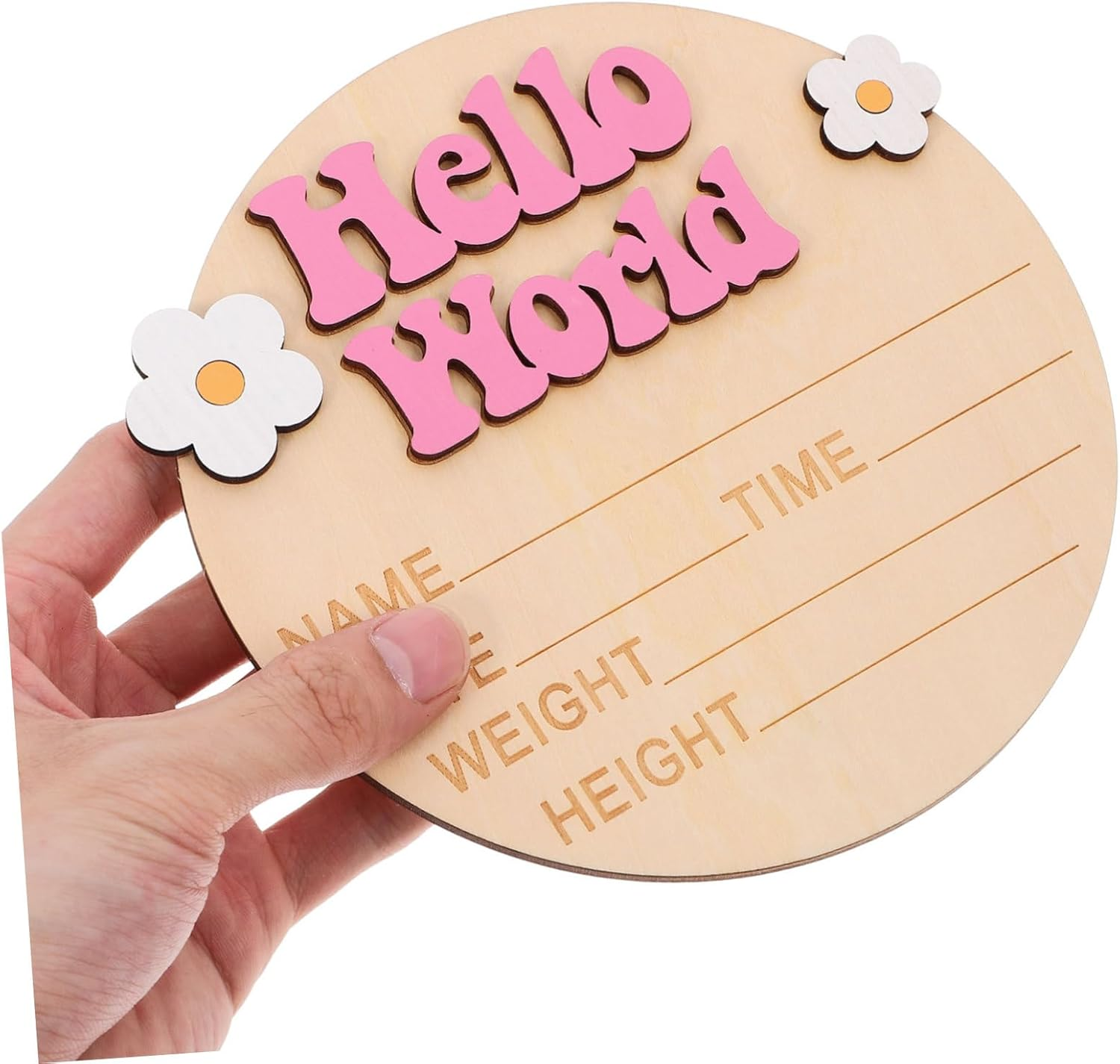 Announcement Sign Milestone Plaque for Newborns Cute Nursery Decor Photo Prop Birth Announcement Keepsake for Celebrating Important Milestones - Multi image number 4