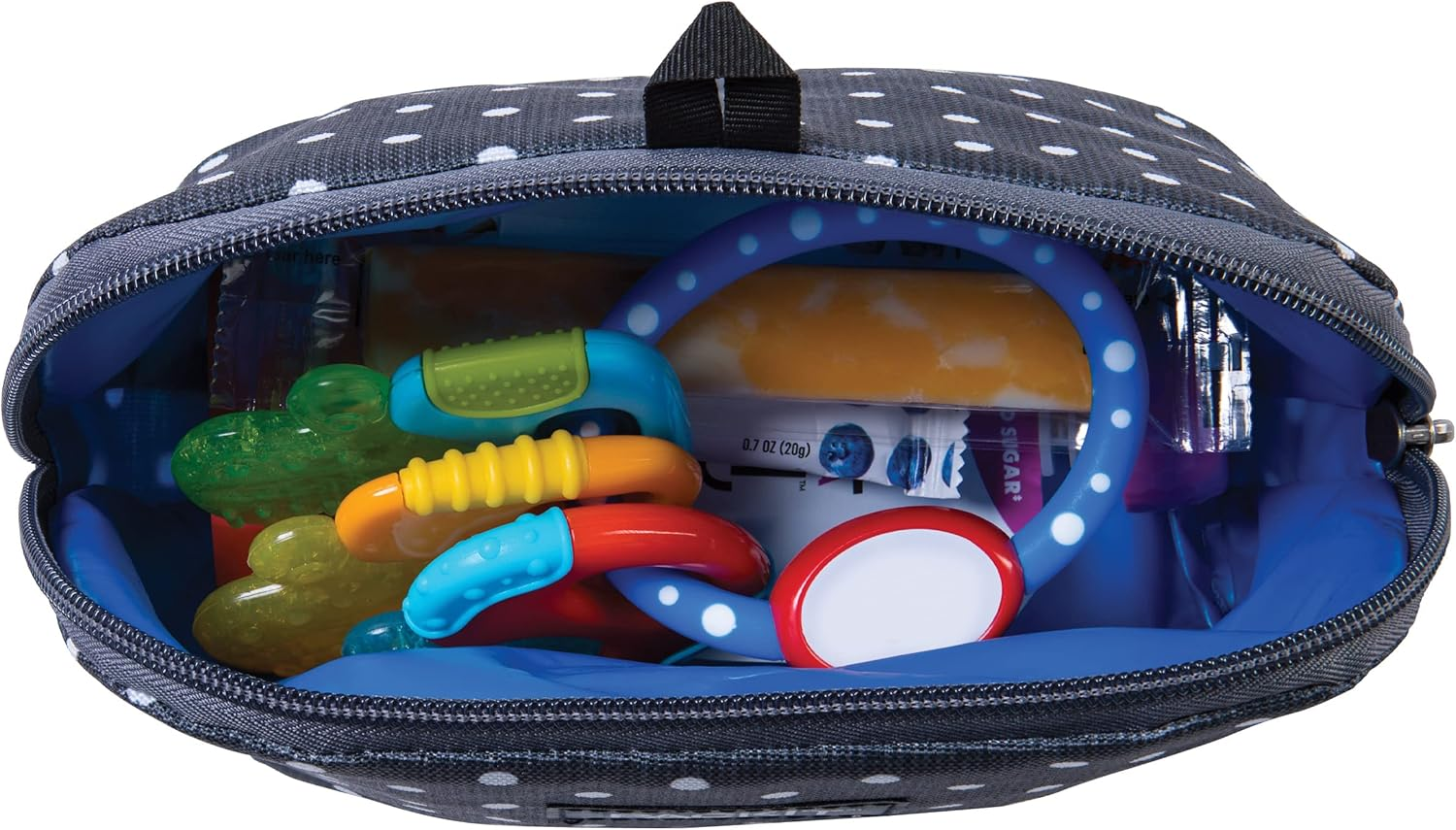 Packit Freezable Snack Bag, Polka Dots, Built with Ecofreeze Technology, Foldable, Reusable, Zip Closure Locks in Cool Dry Air, and Fresh Snacks on the Go image number 1