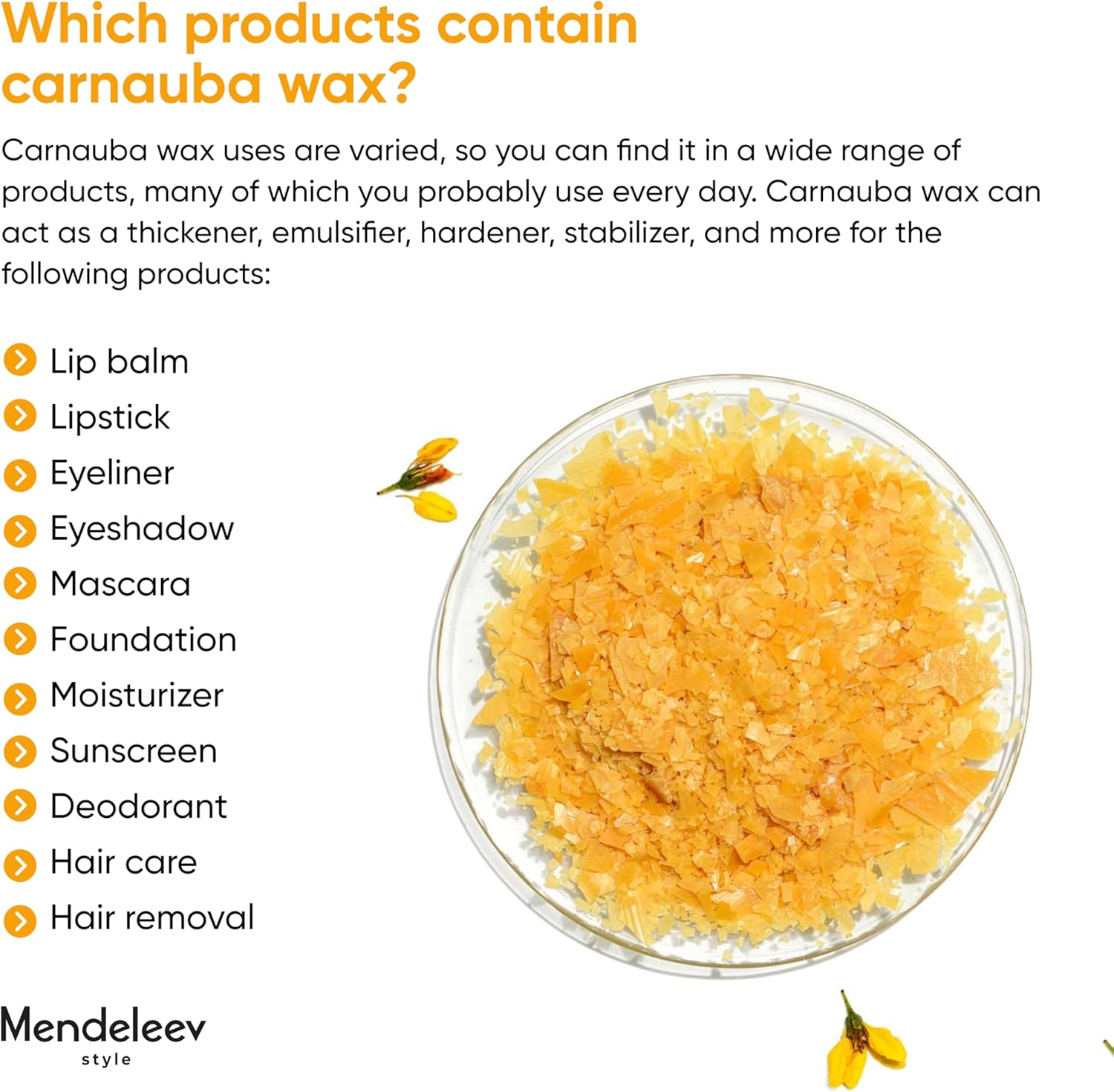 13 Oz (365 Gram) Carnauba Wax Flakes Pure Carnauba Wax Bulk for Wood Polishing image number 2