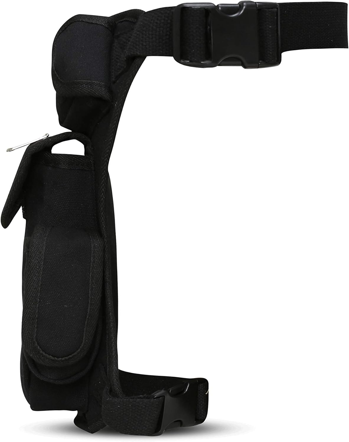 SEALINF Canvas Waist Bag Fanny Pack Racing Drop Leg Bag Motorcycle Outdoor Bag (Black) - Coffee image number 4