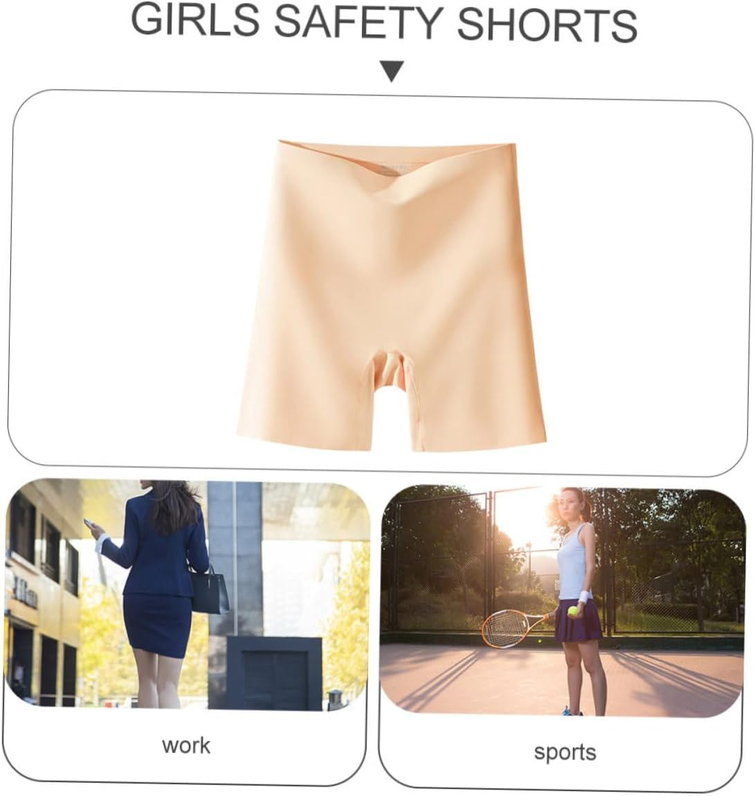 FOMIYES Women High Waist Safety Pants Seamless Thin Breathable Pregnant Underwear Tummy Control and Butt Lifting, Skin Color L, Comfortable Maternity Brief for Daily Wear Khaki image number 4