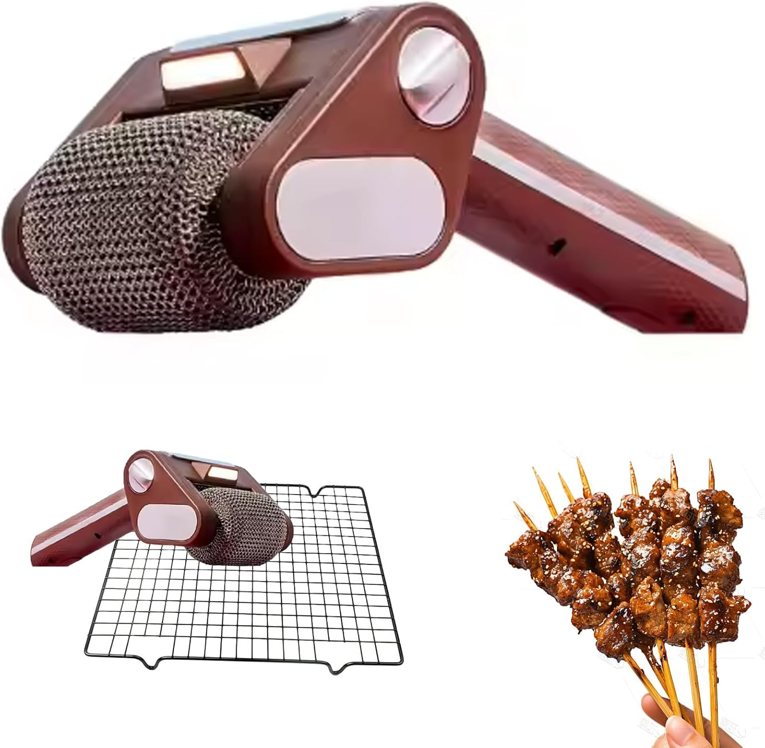 Electric Grill Cleaner &mdash;Additional Replaceable Roller Brush