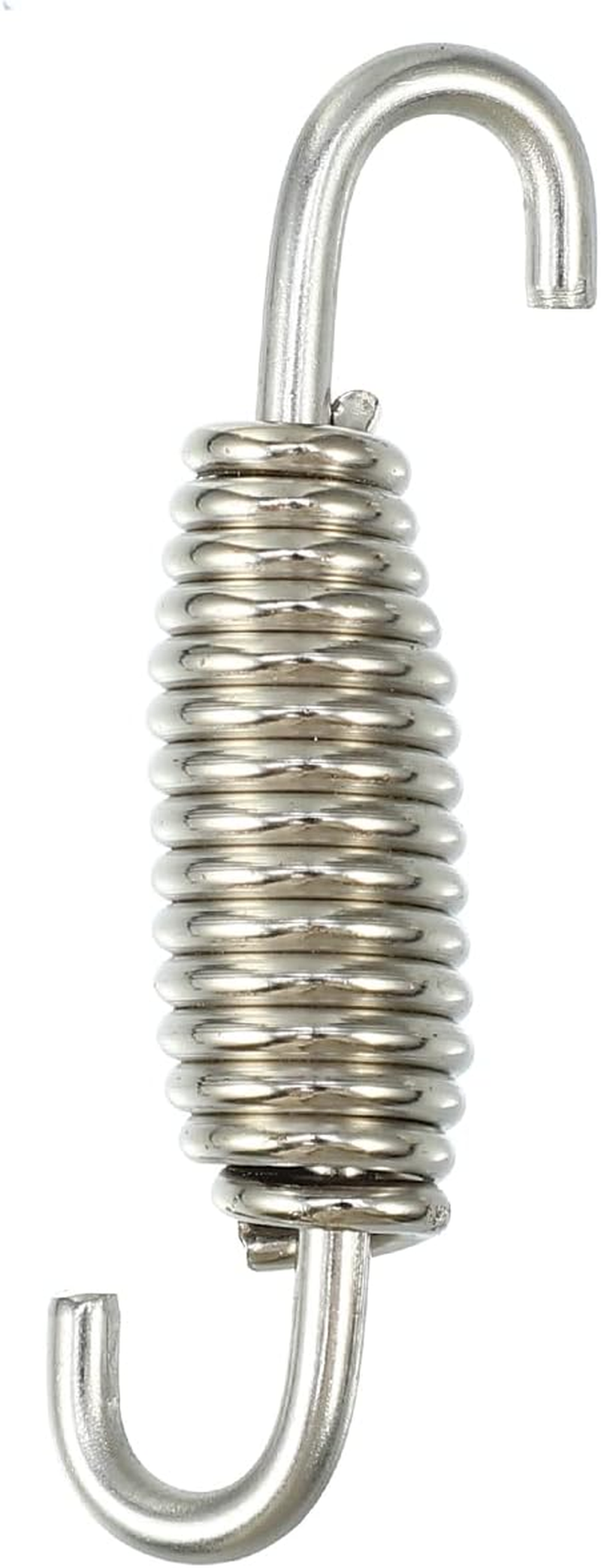 X AUTOHAUX 8 Set 55Mm 2.17" Motorcycle Exhaust Pipe Spring with U Shape Hooks Stainless Steel Silver Tone image number 4