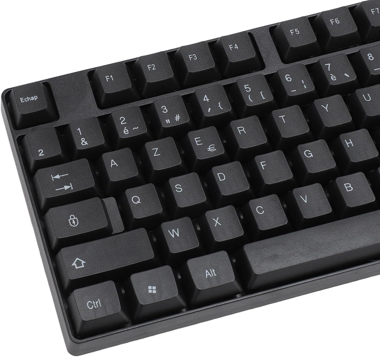 AZERTY Keyboard, French AZERTY Layout Keyboard, 104 Keys USB Wired Keyboard with 4.9Ft Cable, Slim Keyboard for Desktop Laptop Computer image number 3