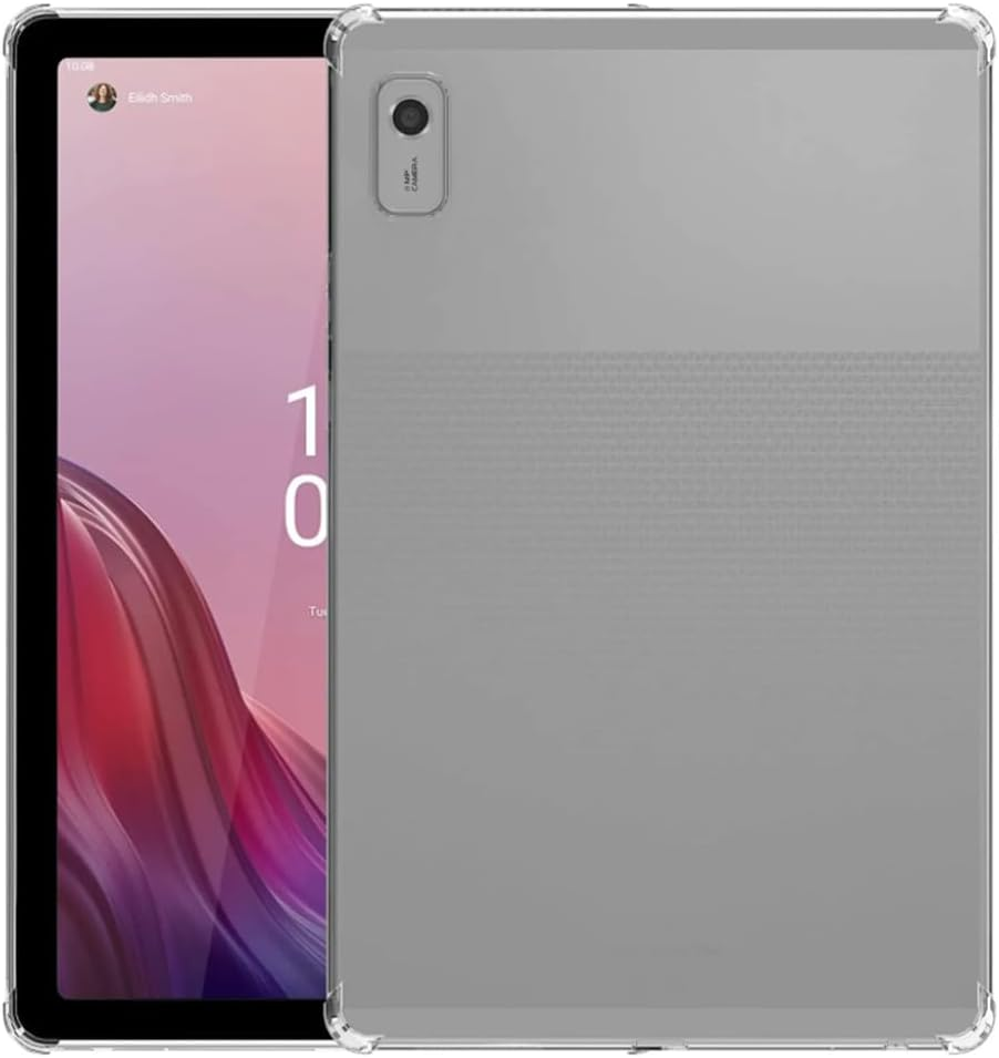 Case for Lenovo Tab M9 9 Inch, Electro-Weideworld Ultra Thin Shockproof Soft TPU Protective Case Cover, Clear image number 3