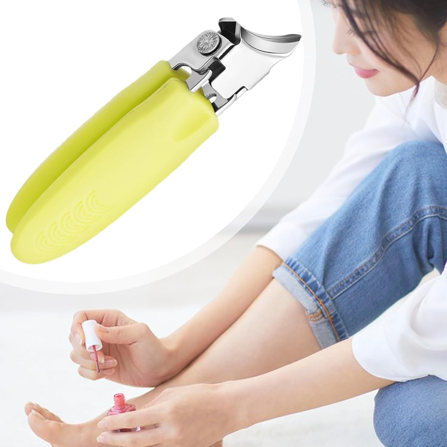 Slanted Nail Clippers, Side Nail Clippers, Beveled Steel Trimmers Wide Jaw Heavy Duty for Foot Grooming Adult Men Women Seniors Elderly Travel - Black image number 2