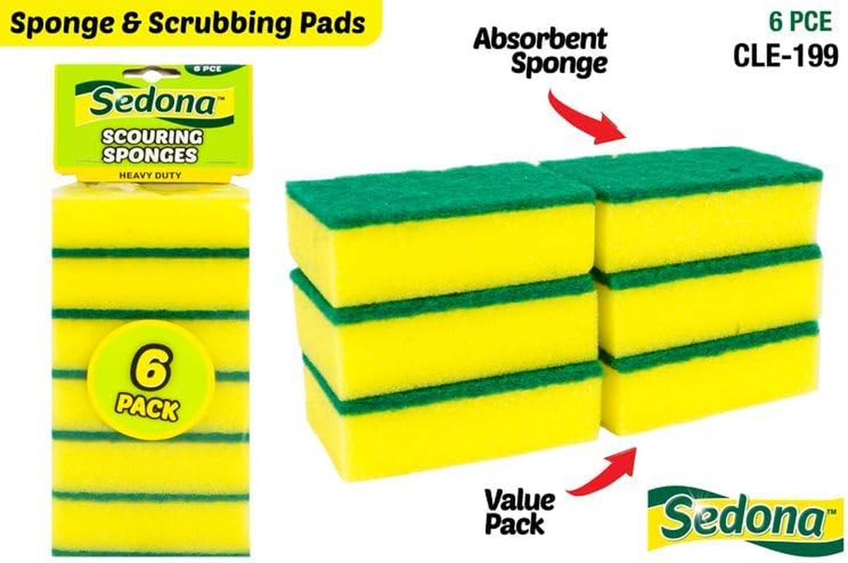 Sedona Scouring Sponge 6-Piece, 6 Cm X 9 Cm Size image number 2
