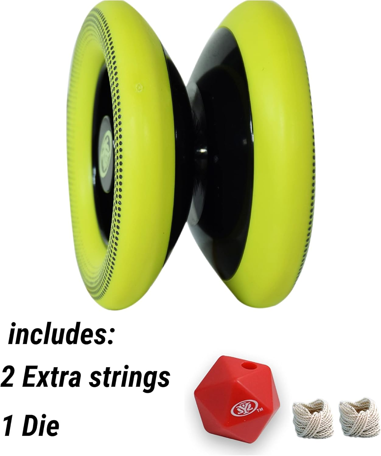 Yomega Xodus II Yoyo&ldquo; Includes Roller Bearing Technology, Rubber Rims and Wing Shape Design &ldquo; Professional Responsive Yoyos Intermediate Level Play (Yellow)
