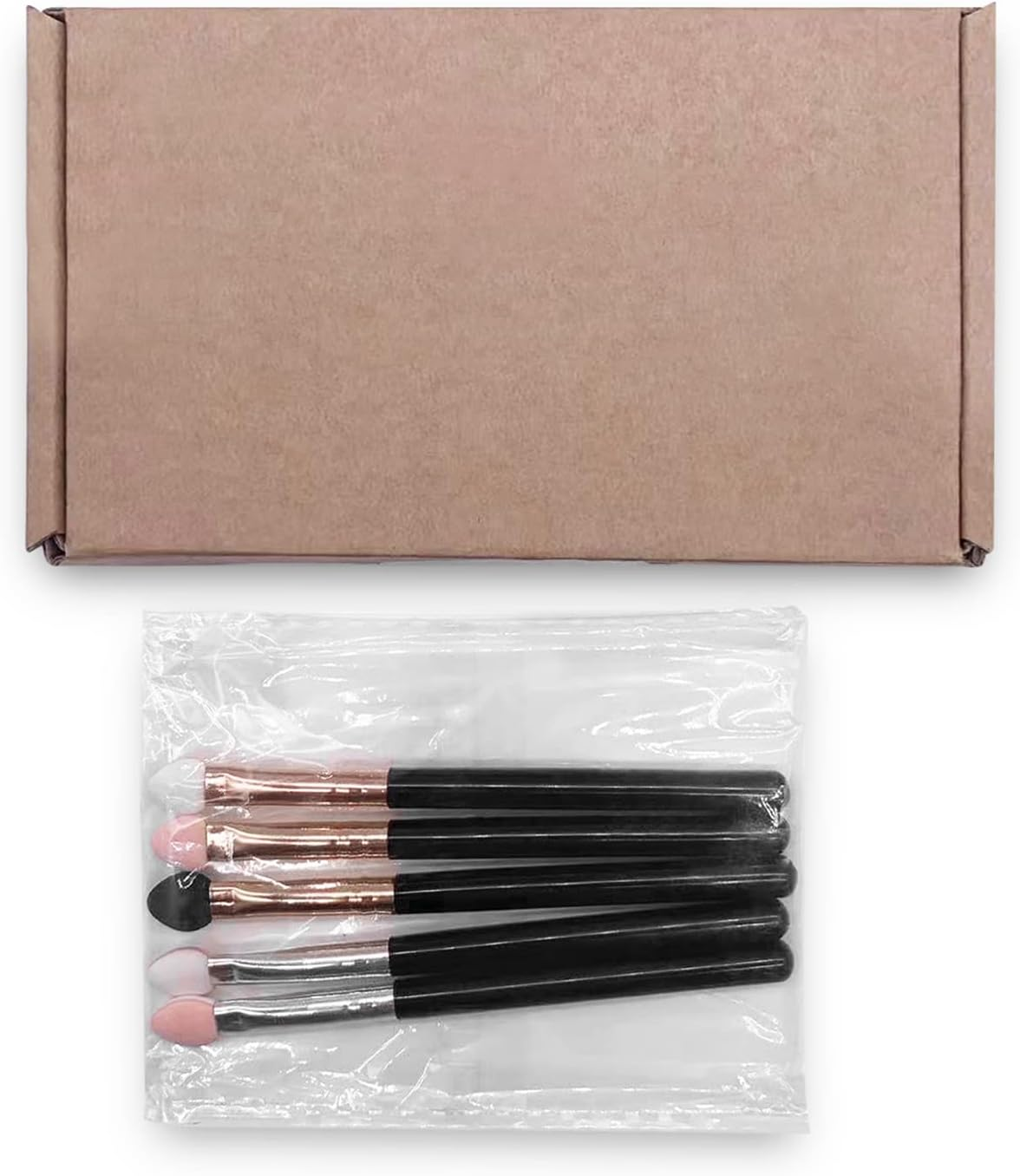 Uorpoto Eyeshadow Applicators Sponge Double Sided Reusable 5Pcs Professional Blendable Organic Foam Tip Makeup Eye Shadow Applicator Brush Set Washable - Hybrid 5Pcs image number 2