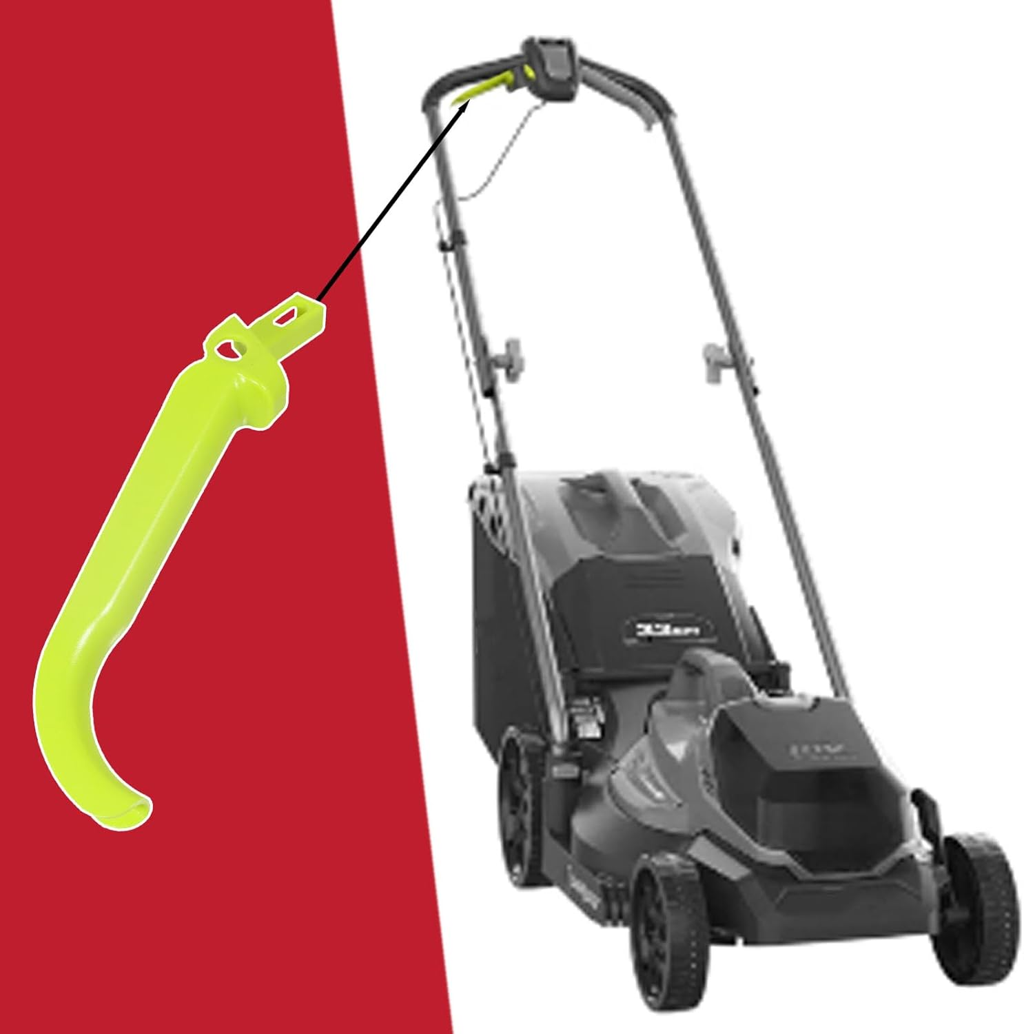 Spares2Go Switch Control Handle Lever for Ryobi OLM1833B 18V ONE+ Lawnmower (Right Hand) image number 1