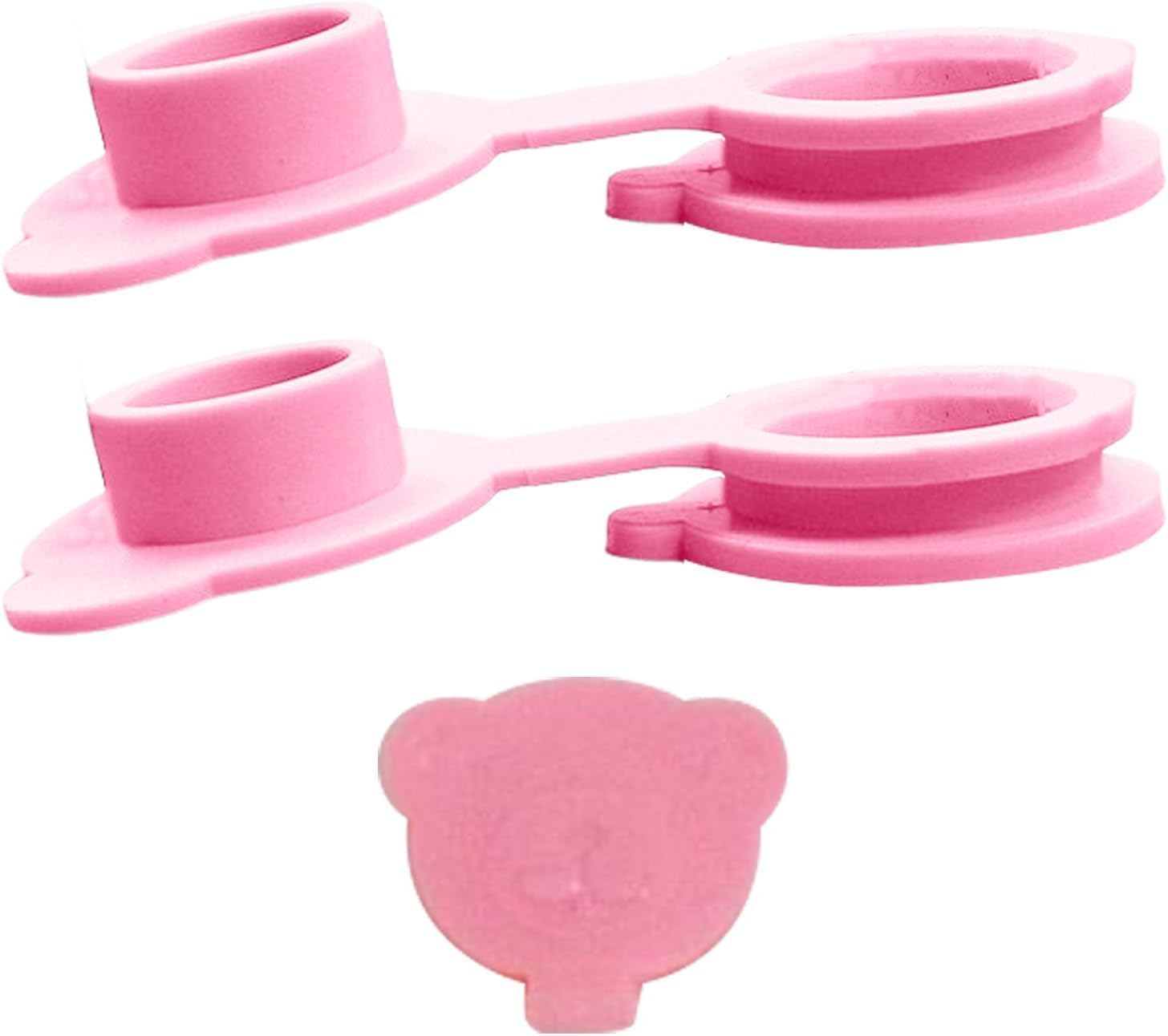 2-Pack Bear-Shaped Silicone Drain Plugs - Bathtub & Sink Stoppers for Kids, Non-Slip Bath Plug with Cute Animal Design image number 5